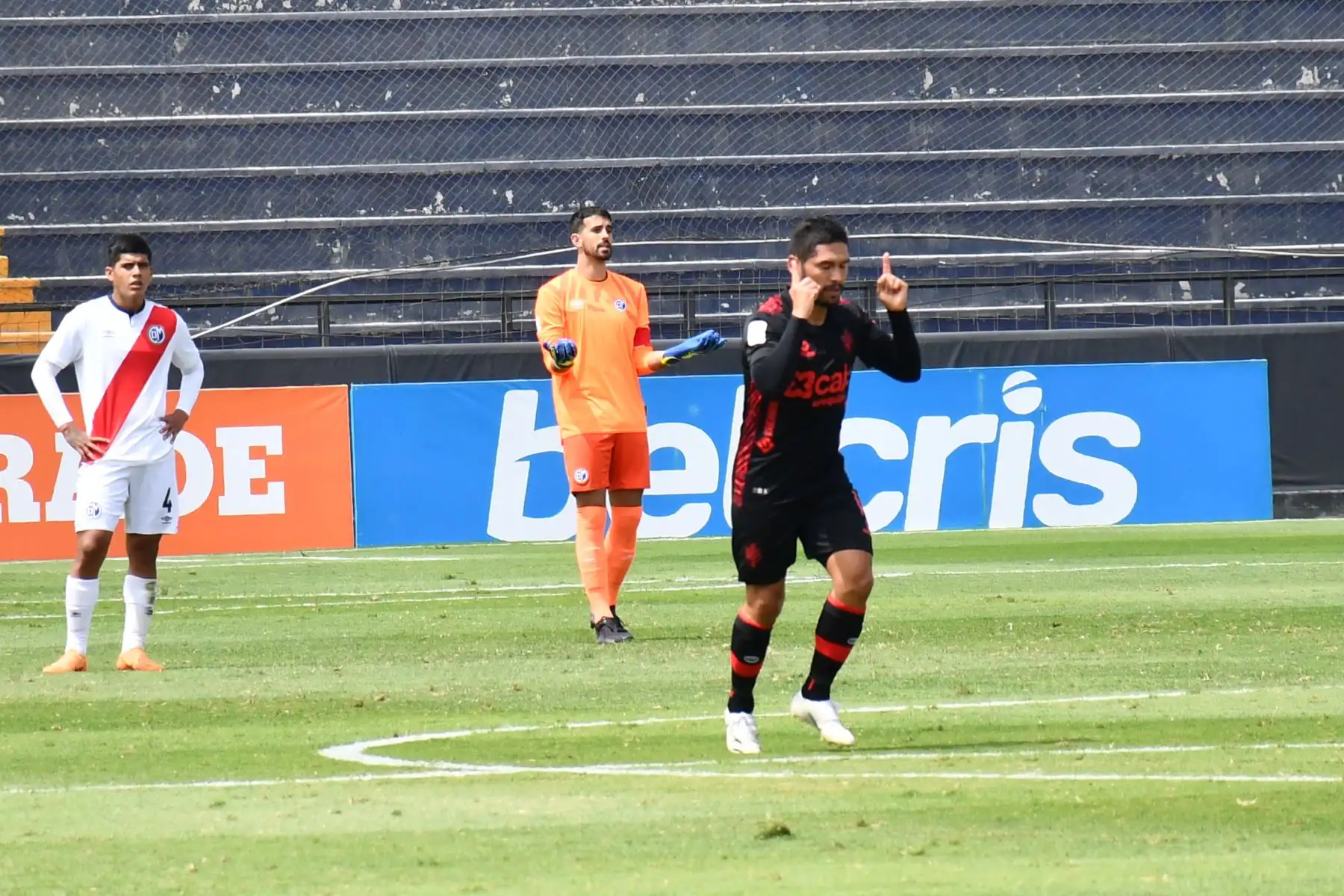 Joel Sánchez del FC Melgar, celebra su gol en partido de la fecha 19 de la Liga 1 en el estadio Alejandro Villanueva. Foto : ANDINA / Liga 1
