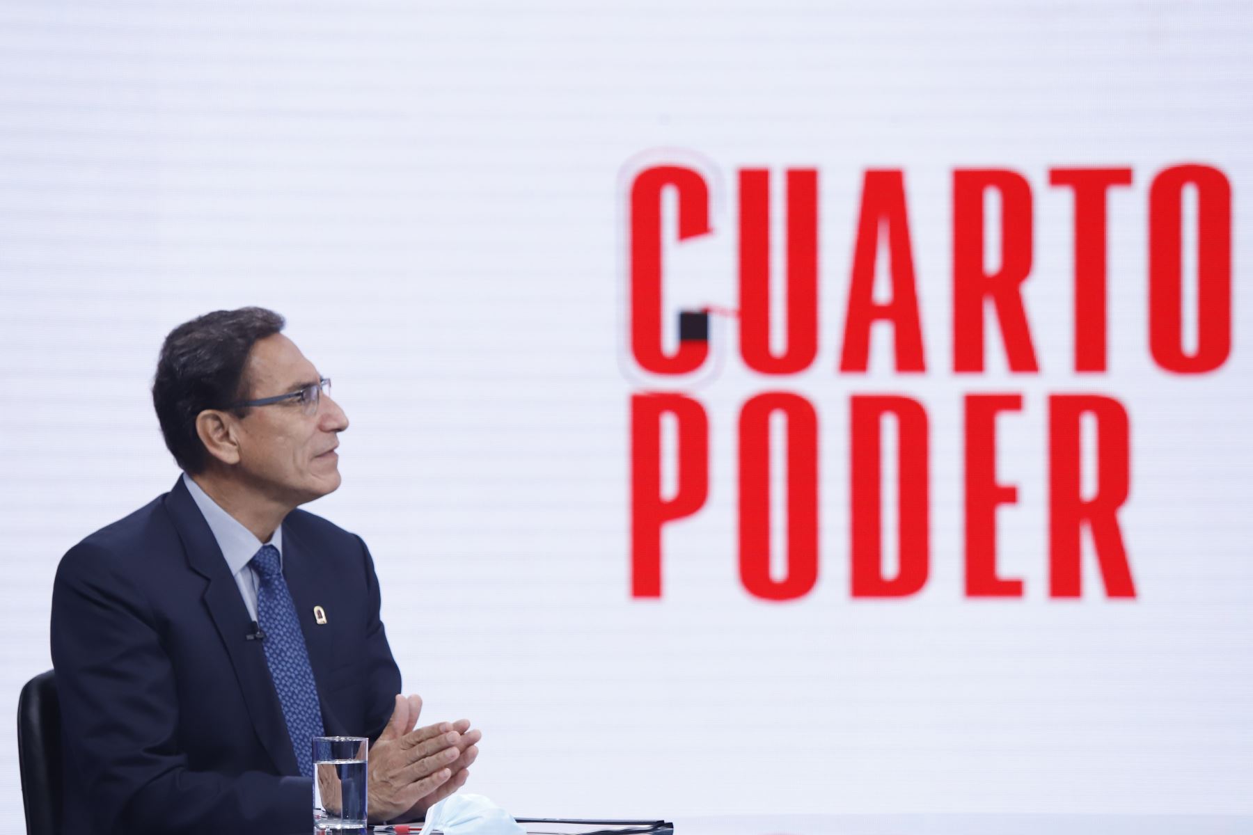 Presidente Martin Vizcarra brinda entrevista al programa Cuarto Poder. Foto: ANDINA/Prensa Presidencia