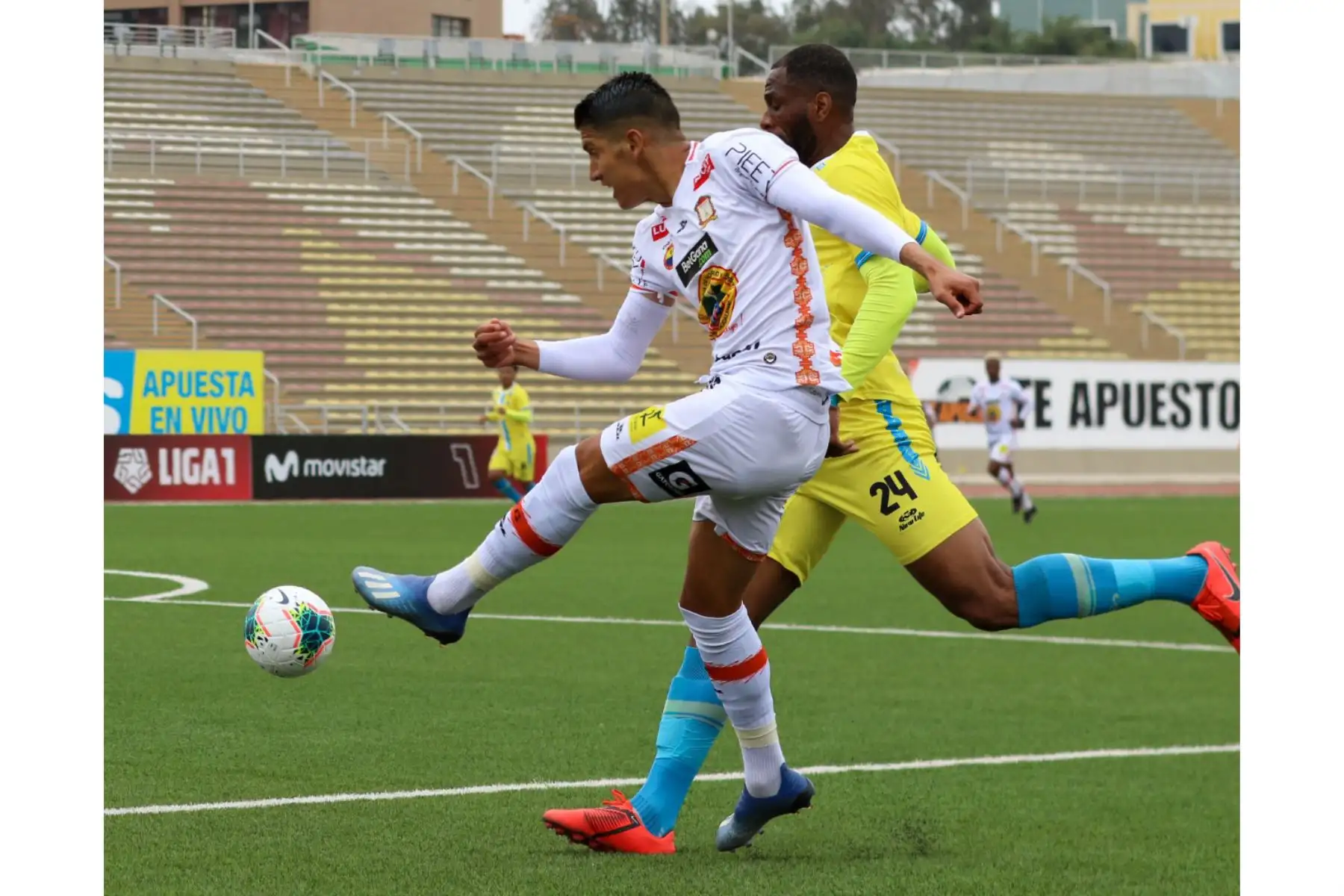 Ayacucho FC y Carlos Stein se enfrentan por la fecha 19 de la Liga 1, en el estadio San Marcos. Foto: Liga 1