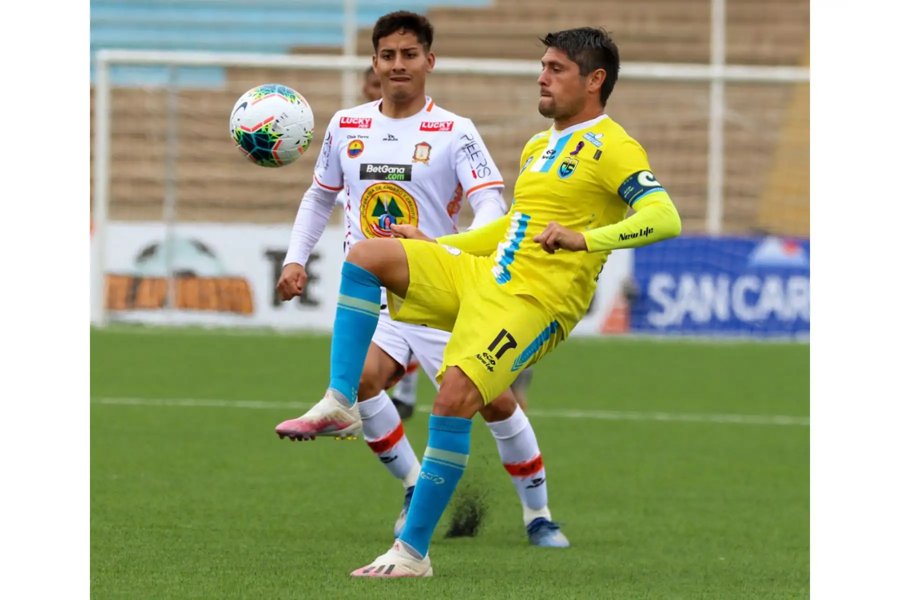 Ayacucho FC y Carlos Stein se enfrentan por la fecha 19 de la Liga 1, en el estadio San Marcos. Foto: Liga 1