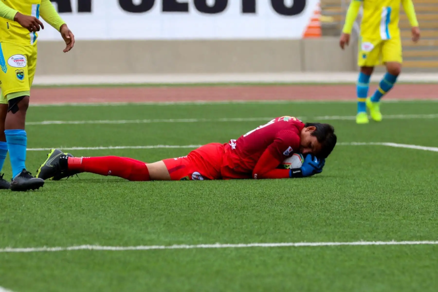 Ayacucho FC y Carlos Stein se enfrentan por la fecha 19 de la Liga 1, en el estadio San Marcos. Foto: Liga 1