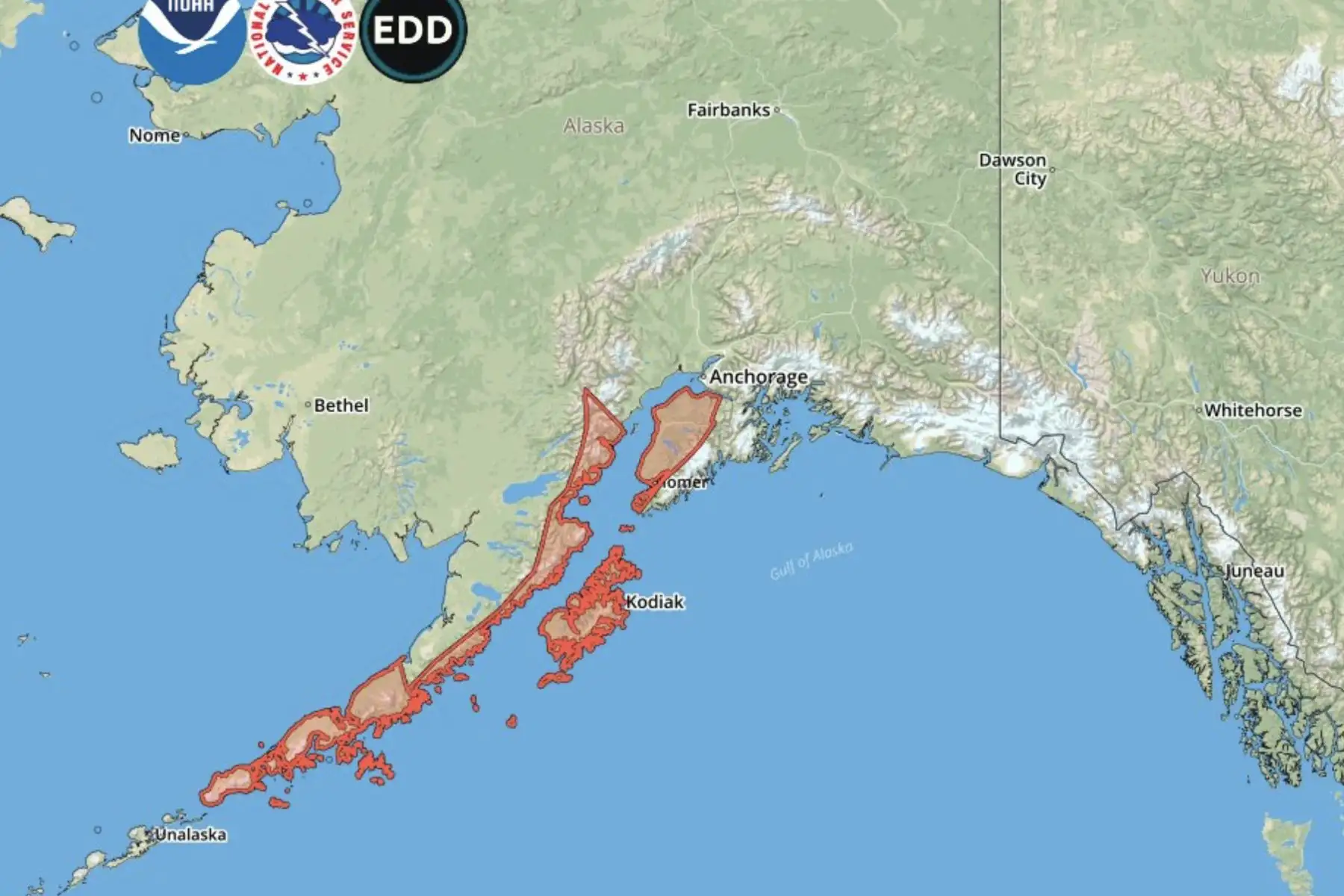 Entre 2014 y 2016 una ola de calor inédita mató a millones de especies de aves en Alaska. Twitter