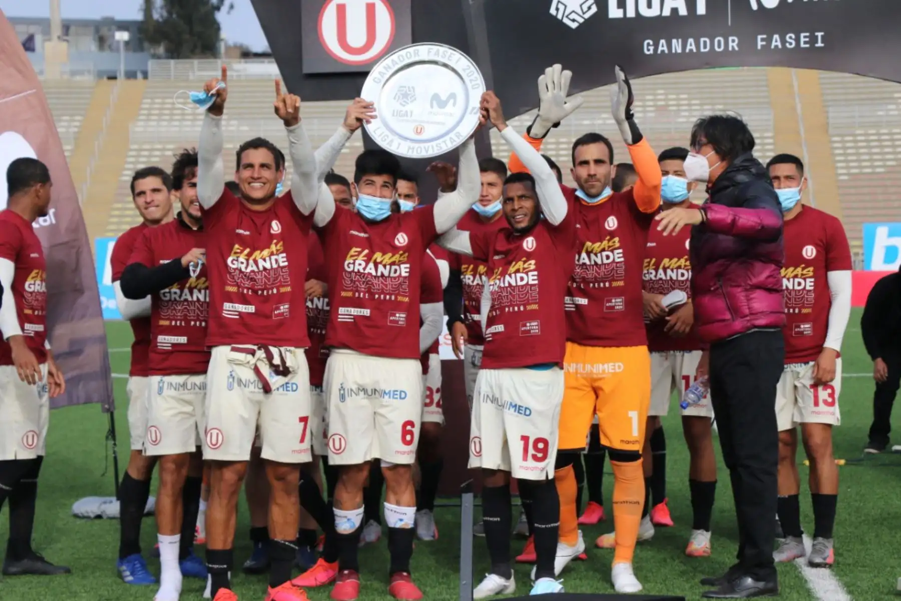 Universitario de Deportes, campeón anticipado del certame1, en el estadio San Marcos. Foto: Liga: 1