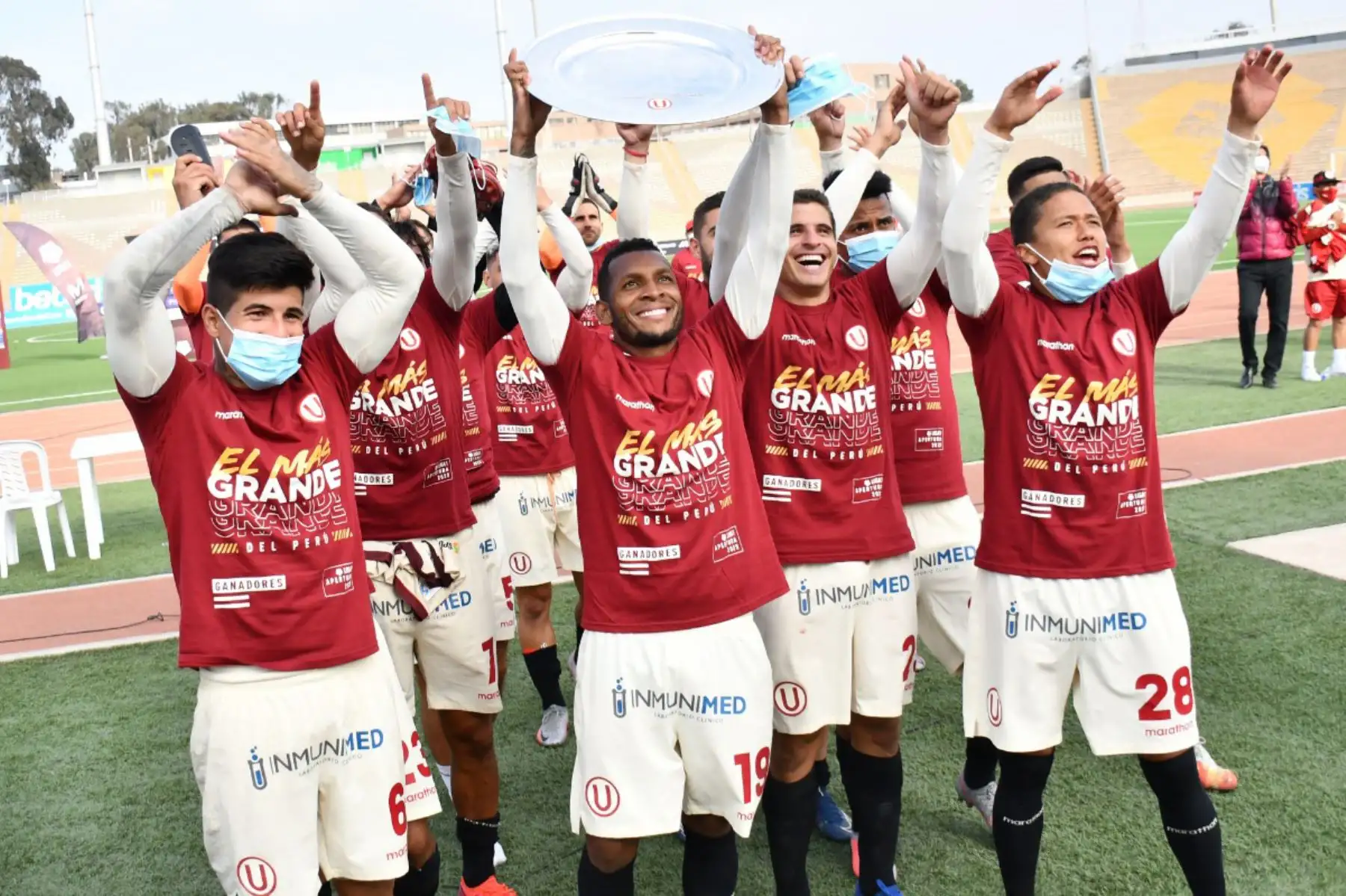 Universitario de Deportes, campeón anticipado del certame1, en el estadio San Marcos. Foto: Liga: 1