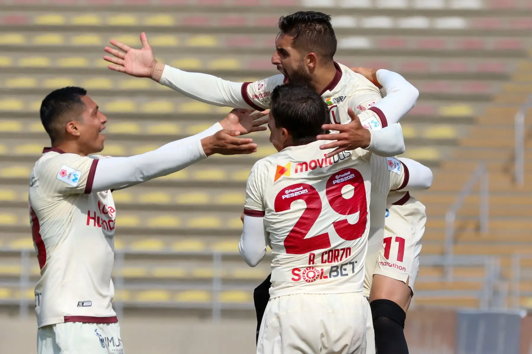 Universitario y Cusco FC se enfrentan por la fecha 19 de la Liga 1, en el estadio San Marcos. Foto: Liga 1