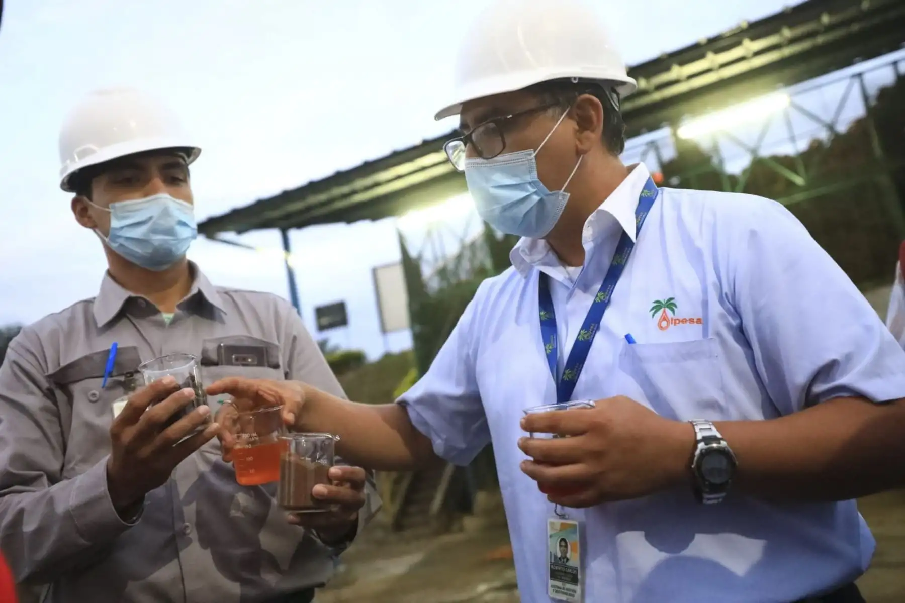 Como parte de su agenda de trabajo en la región San Martín, el ministro de la Producción, 
José Salardi Rodríguez, recorrió la empresa Oleaginosas del Perú-OLPESA que es un modelo de gestión empresarial de accionariado en la producción de palma aceitera y derivados, ubicada en Tocache. Foto: Produce
