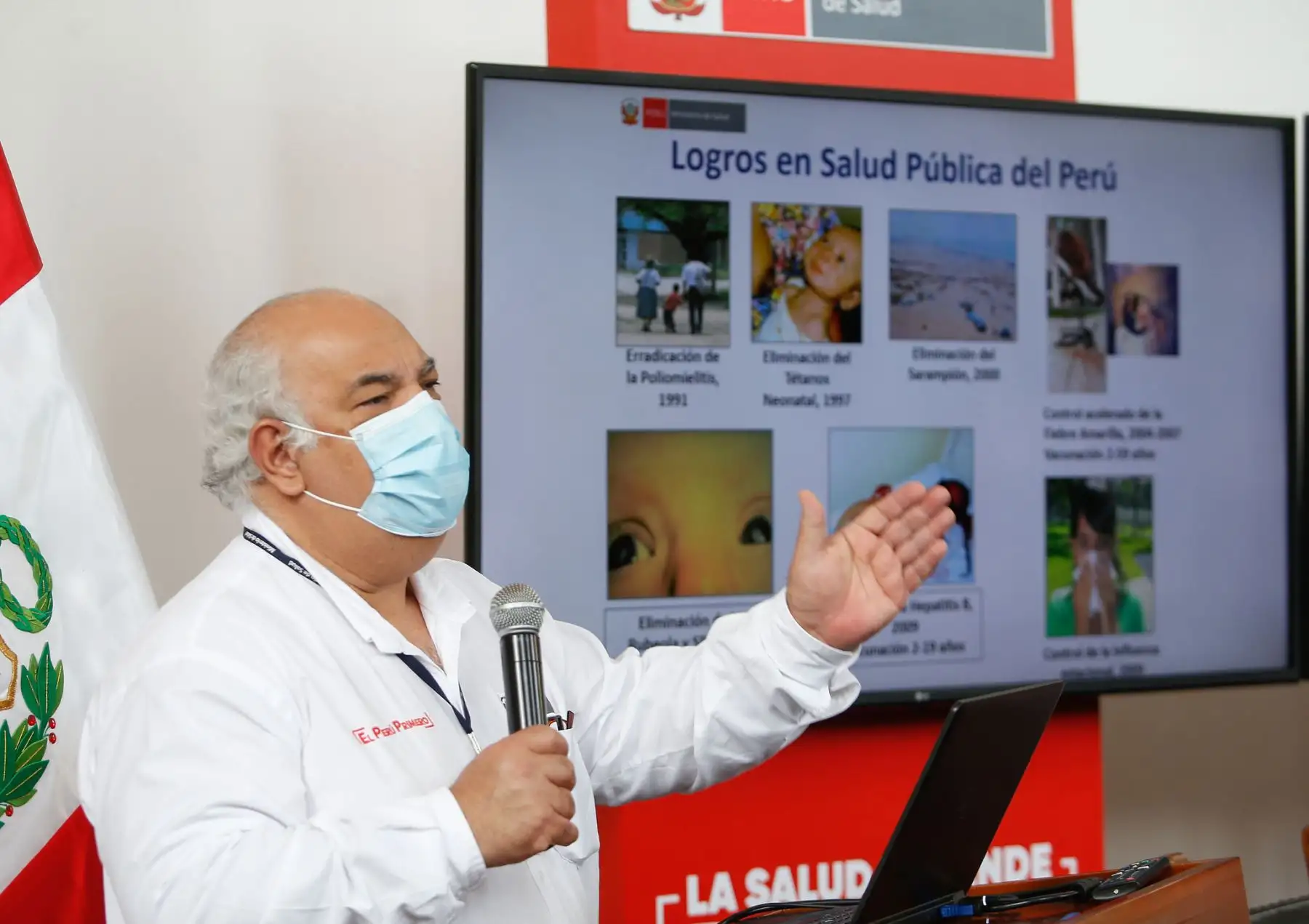 El viceministro Luis Suárez Ognio recordó que las vacunas anticovid-19 serán administradas por el Ministerio de Salud. Foto: ANDINA/Minsa.