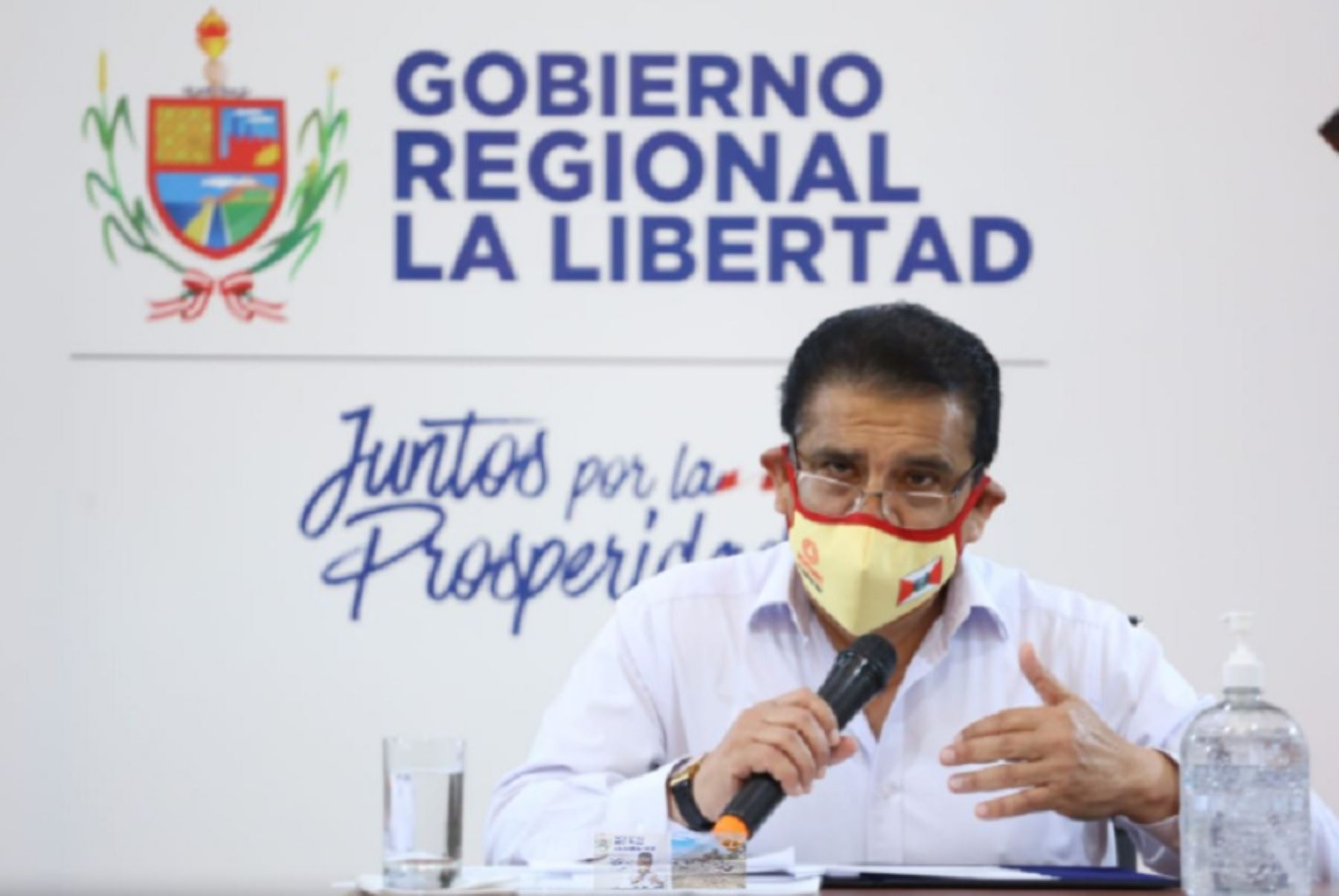 Gobernador regional de La Libertad, Manuel Llempén, saludó asunción de Francisco Sagasti como presidente de la República. ANDINA/Difusión