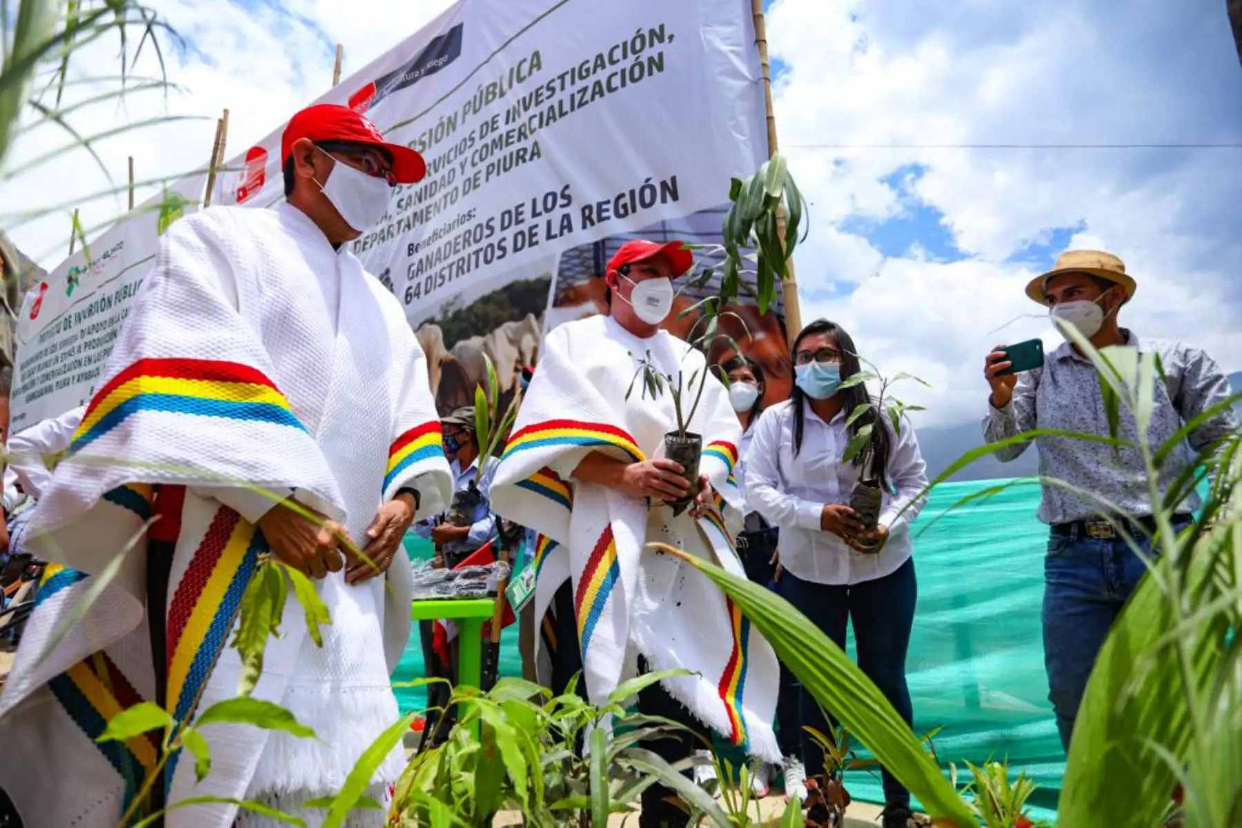 El  ministro de Agricultura, Jorge Montenegro, estuvo en el distrito de Lalaquiz en la provincia de Huancabamba, donde con el apoyo de agrorural, participó de una siembra simbólica como parte del lanzamiento de la Campaña de Pastos 2020 - 2021 en Piura Foto: ANDINA/.