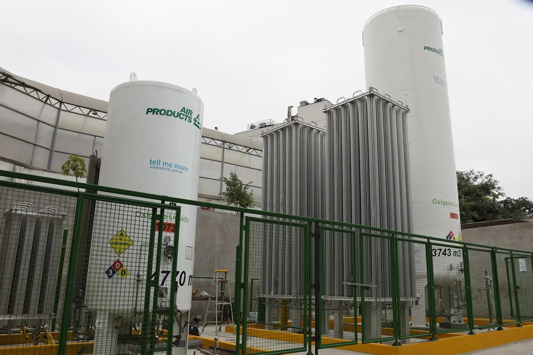 Tanque de oxígeno beneficiará a pacientes en estado crítico Covid y No Covid del Centro de Emergencias Lima (CELIM). Foto: Cortesía