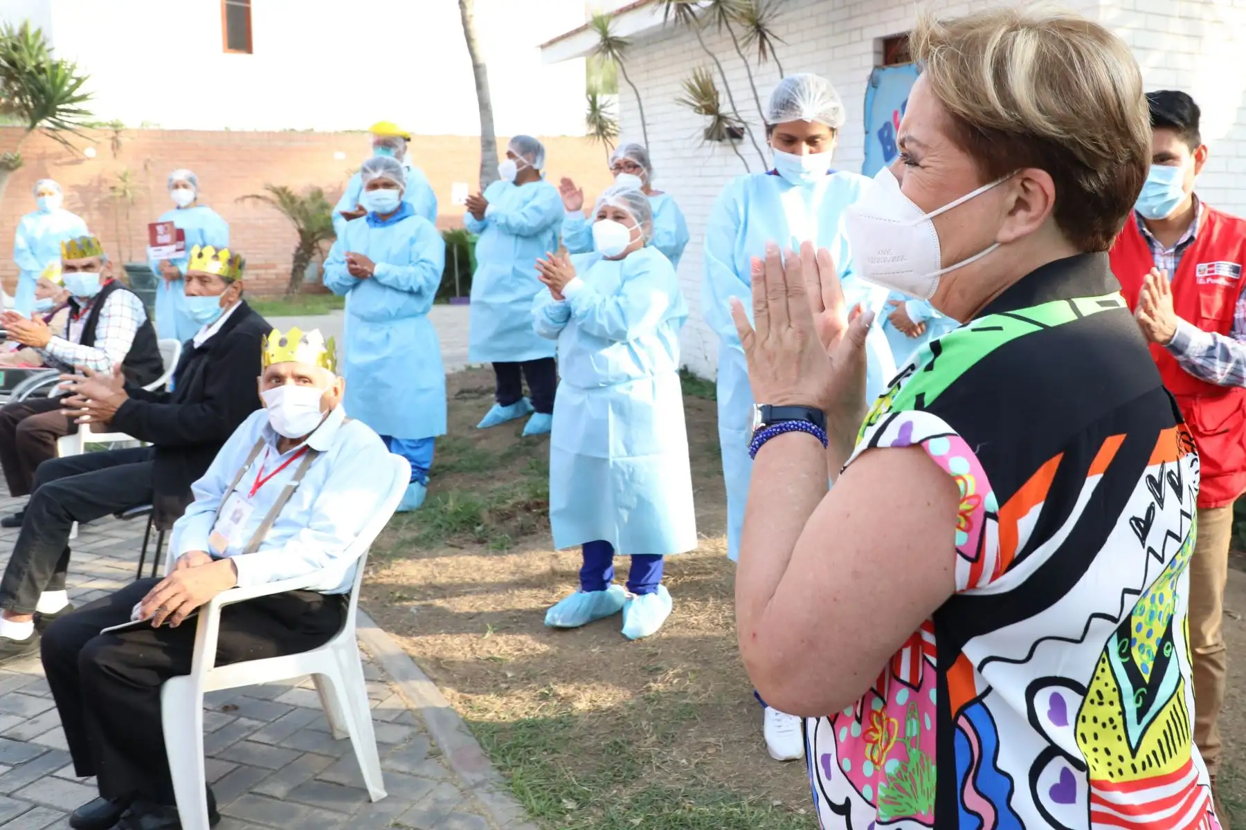 La ministra de la Mujer y Poblaciones Vulnerables, Rosario Sasieta, participó en la inauguración del Servicio de Refugio Temporal para Personas Adultas Mayores (PAM), en La Molina, donde se atenderá a los PAM que se encuentren en desprotección familiar o riesgo social. Foto: MIMP