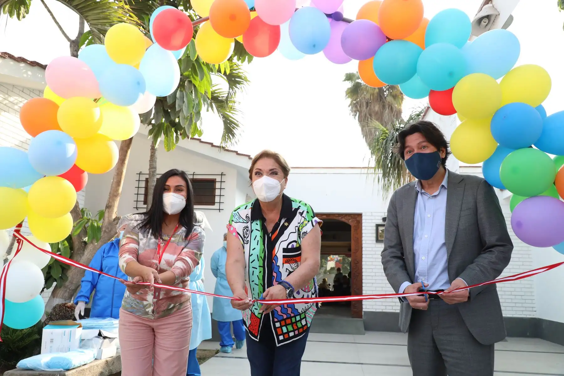 La ministra de la Mujer y Poblaciones Vulnerables, Rosario Sasieta, participó en la inauguración del Servicio de Refugio Temporal para Personas Adultas Mayores (PAM), en La Molina, donde se atenderá a los PAM que se encuentren en desprotección familiar o riesgo social. Foto: MIMP