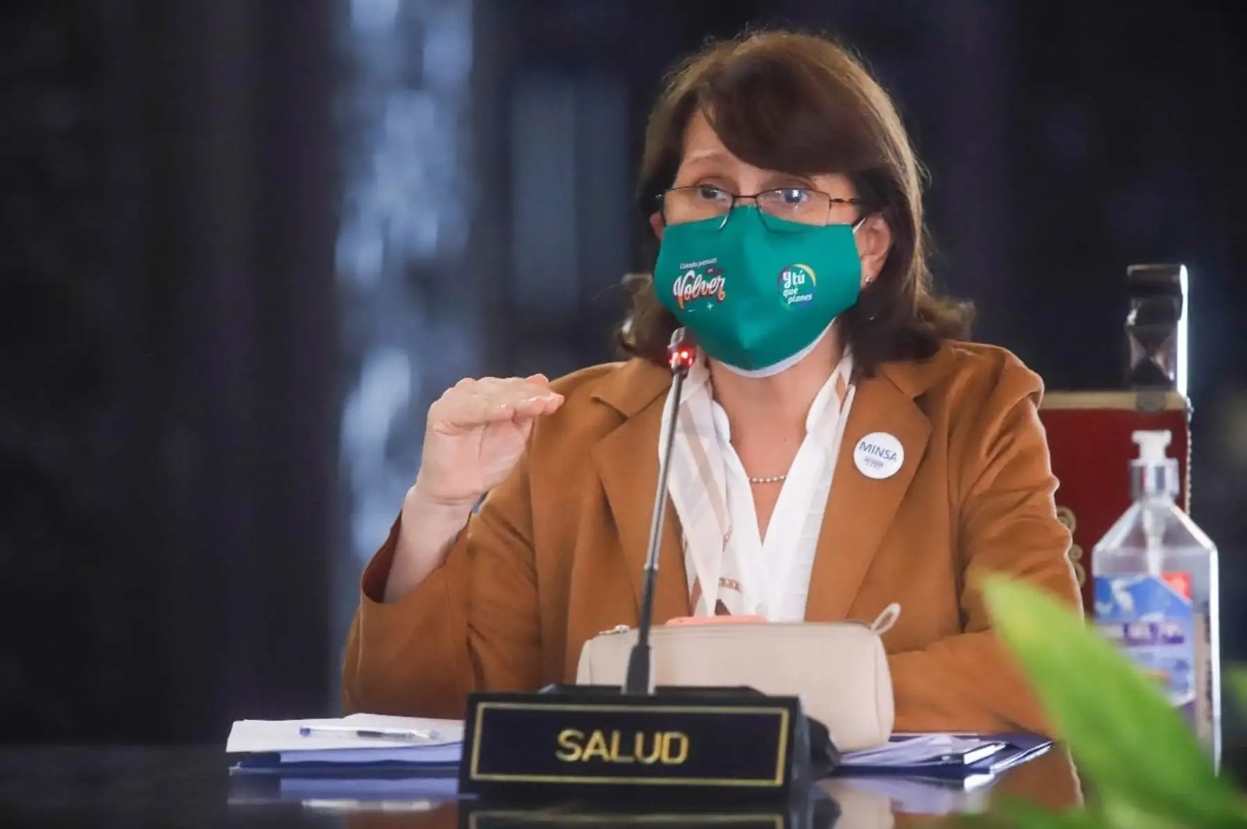 Ministra Pilar Mazzetti. El presidente Martín Vizcarra y los miembros del gabinete ministerial, informan sobre las acciones del Ejecutivo y el Estado de Emergencia por el Covid-19. Foto: ANDINA/ Prensa Presidencia