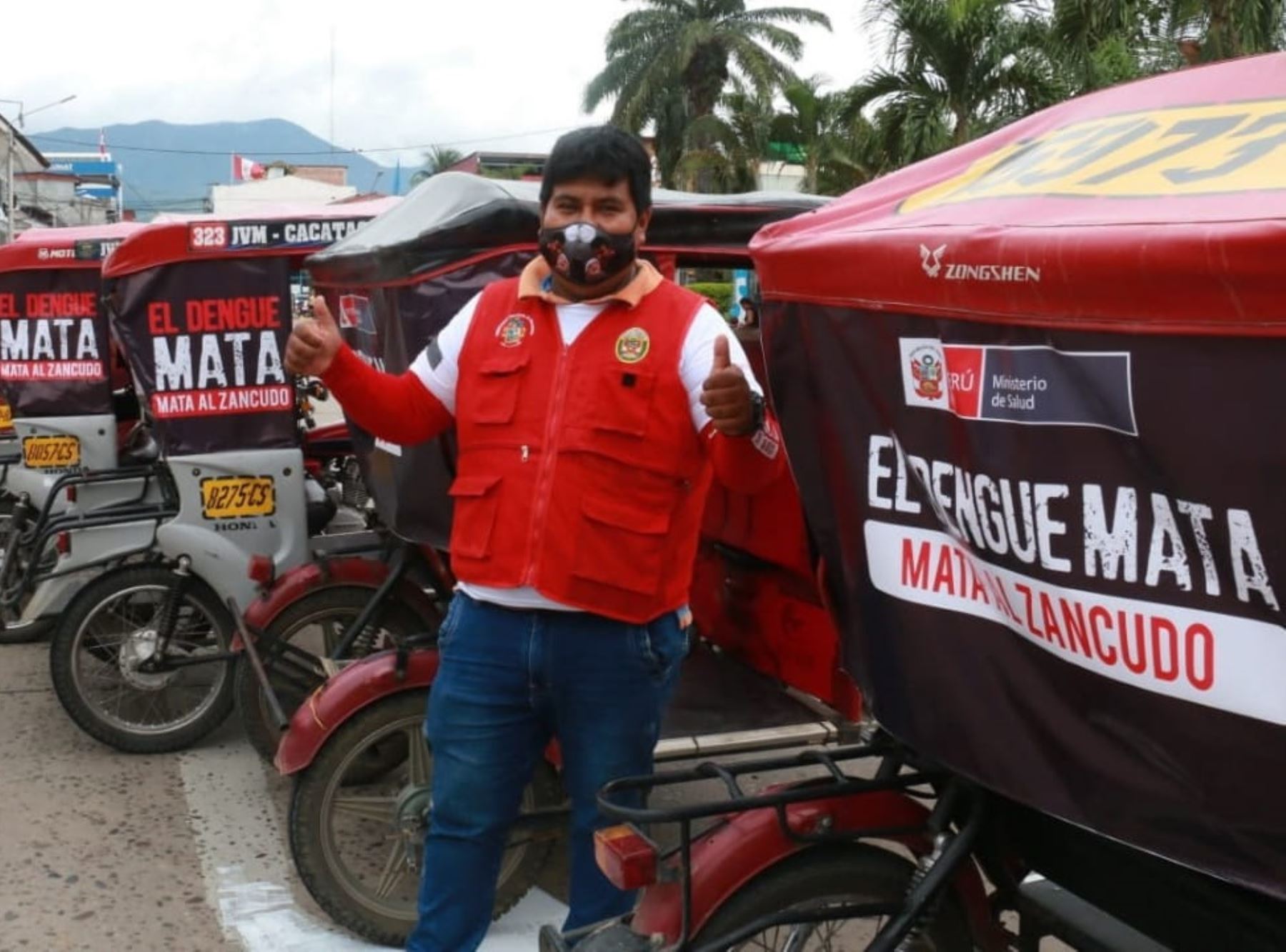 Más de 1,000 mototaxistas de la región San Martín se suman a la lucha contra el dengue, destacó el Ministerio de Salud.