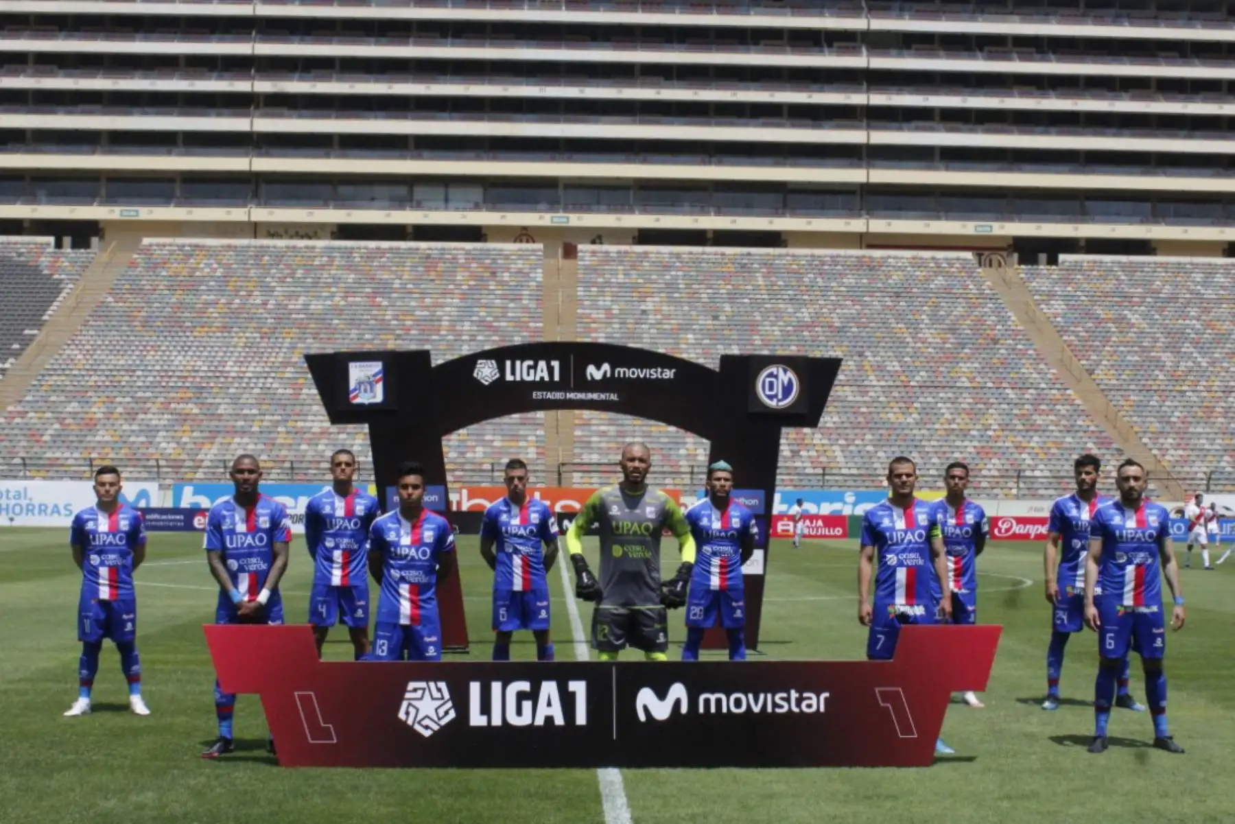 Equipo completo del Mannucci  que juega ante Deportivo Municipal por la tercera fecha de la fase 2 de la Liga 1, en el estadio Monumental.
Foto: @LigaFutProf
