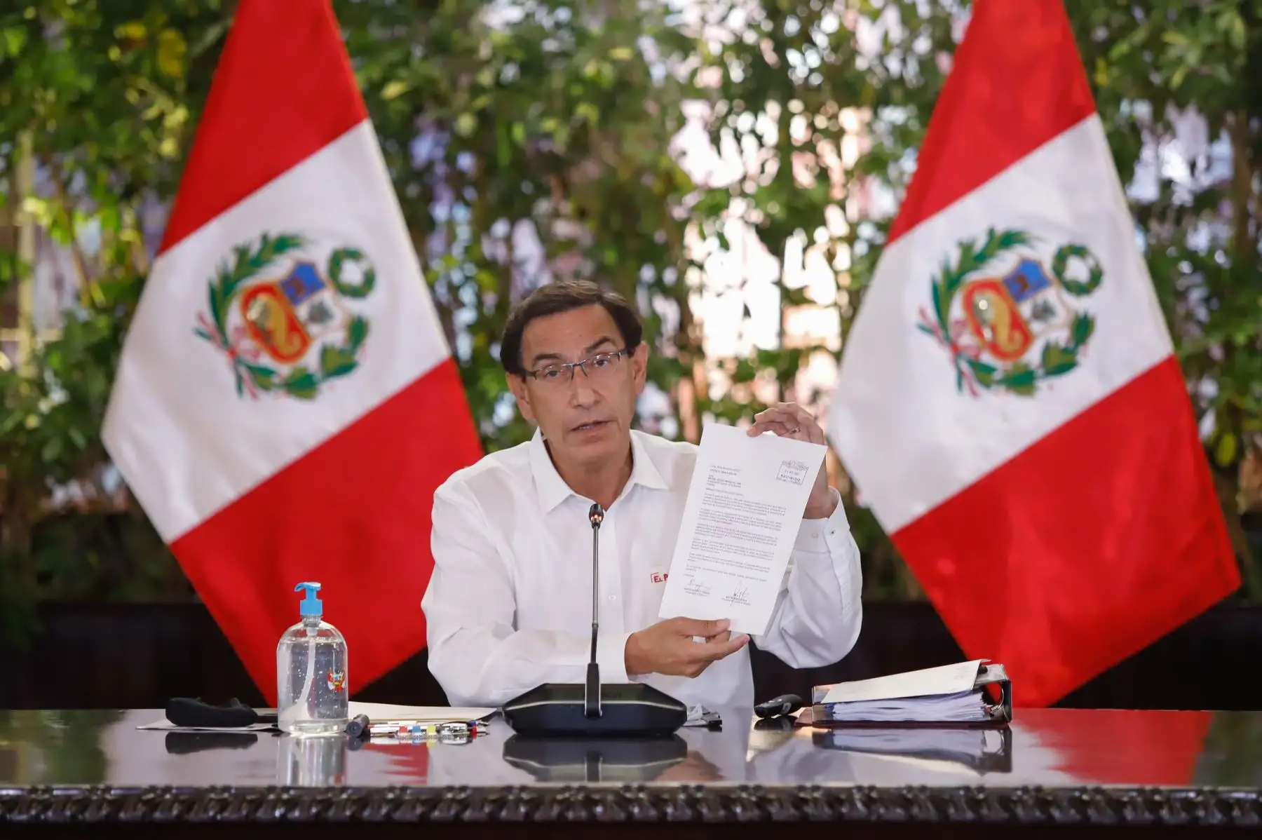 El presidente de la República, Martín Vizcarra, brindó un pronunciamiento para dar a conocer un balance sobre las medidas entorno a la lucha contra la pandemia por el Covid-19, acciones a favor de la reactivación económica y otros temas de interés nacional. Foto: ANDINA/Prensa Presidencia