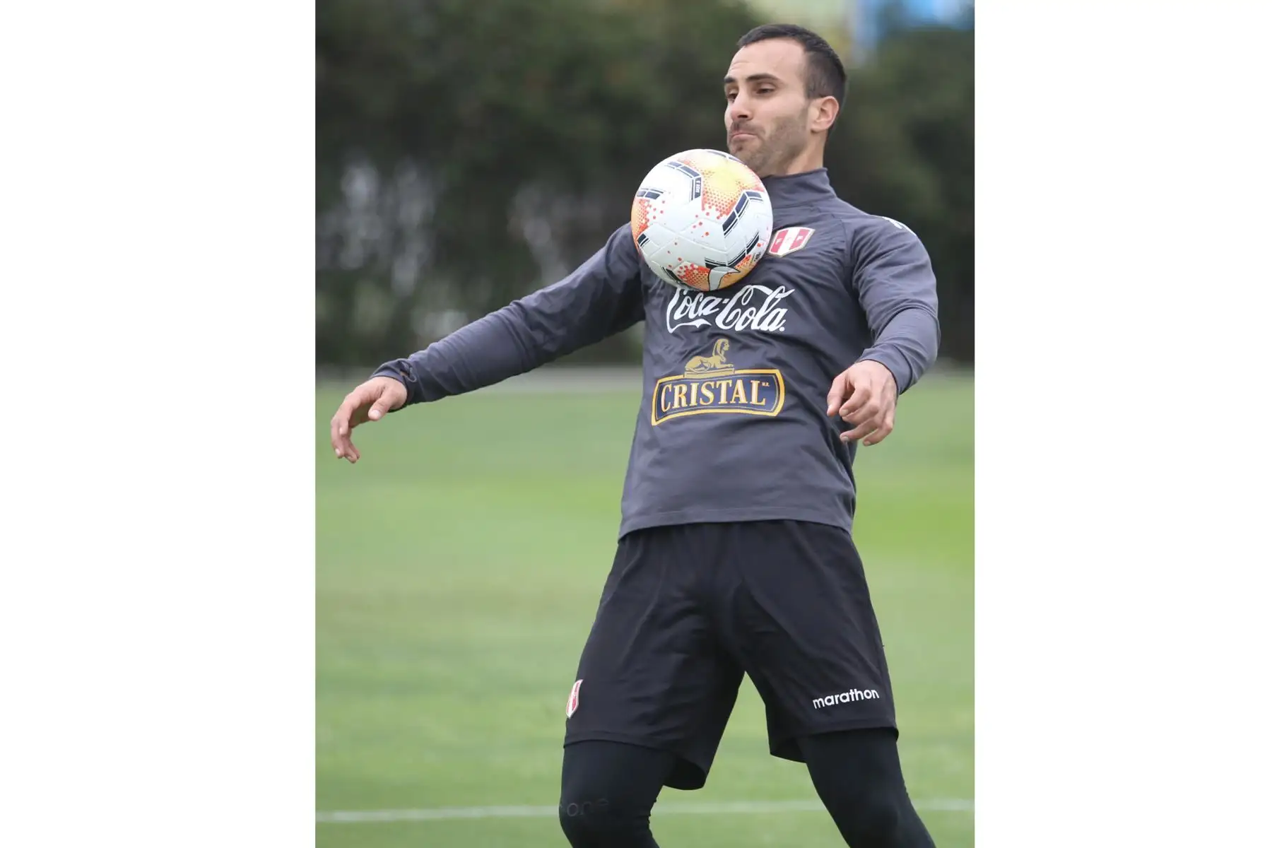 José Carvallo en entrenamientos de la Selección Peruana en la Videna FPF, con miras al primer duelo ante la selección de  Chile por las Clasificatorias a Qatar 2022.
Foto: @SeleccionPeru