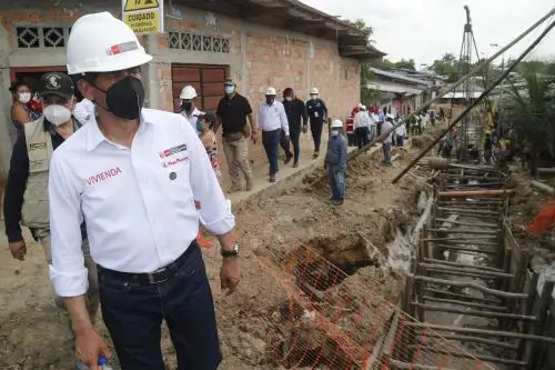 El ministro de Vivienda, Construcción y Saneamiento, Carlos Lozada, cumple agenda de trabajo en la región Loreto. Foto: ANDINA/Difusión