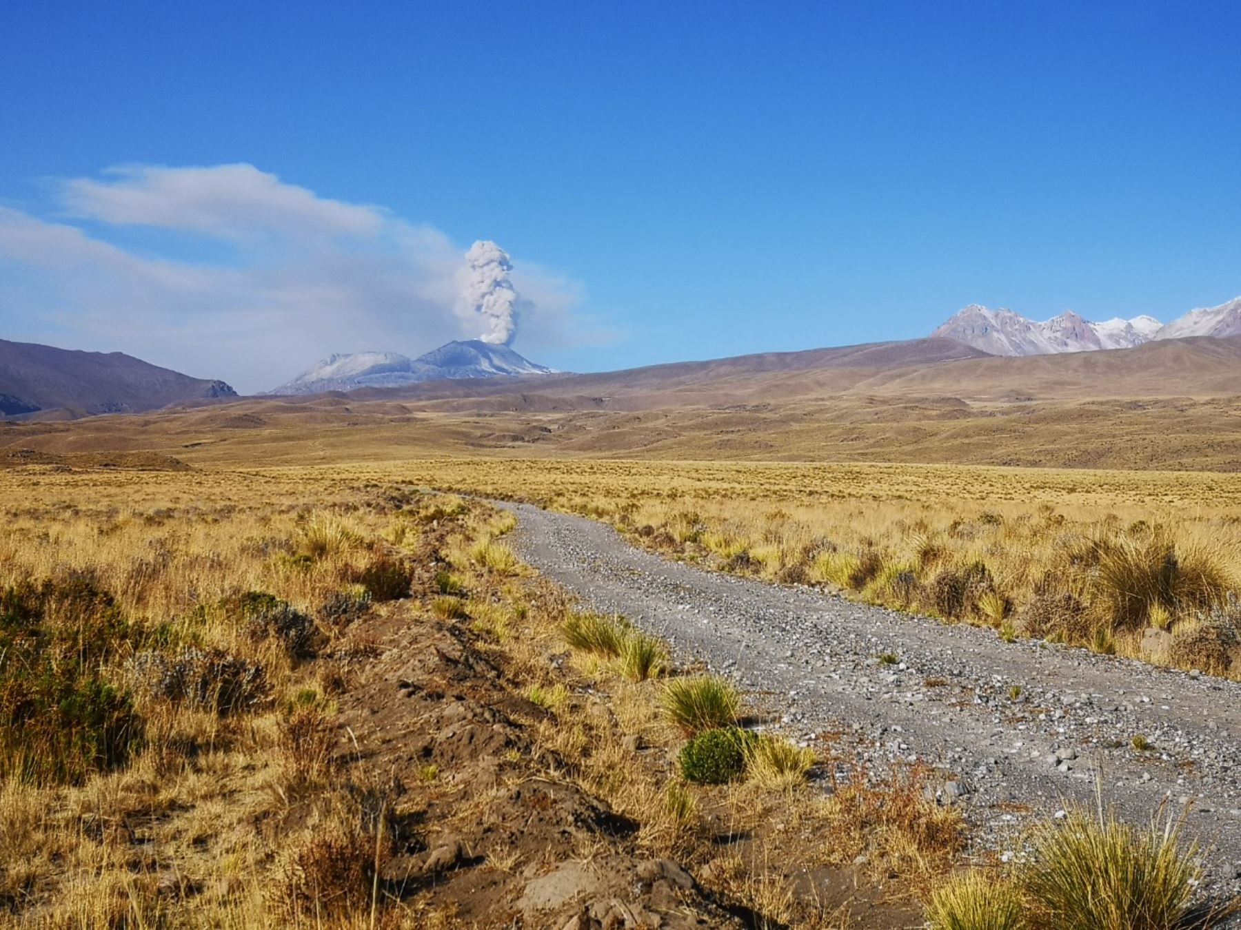 El volcán Sabancaya, considerado el segundo más activo del Perú, cumple cuatro años de proceso eruptivo, iniciado el 6 de noviembre del 2016. Foto: INGEMMET