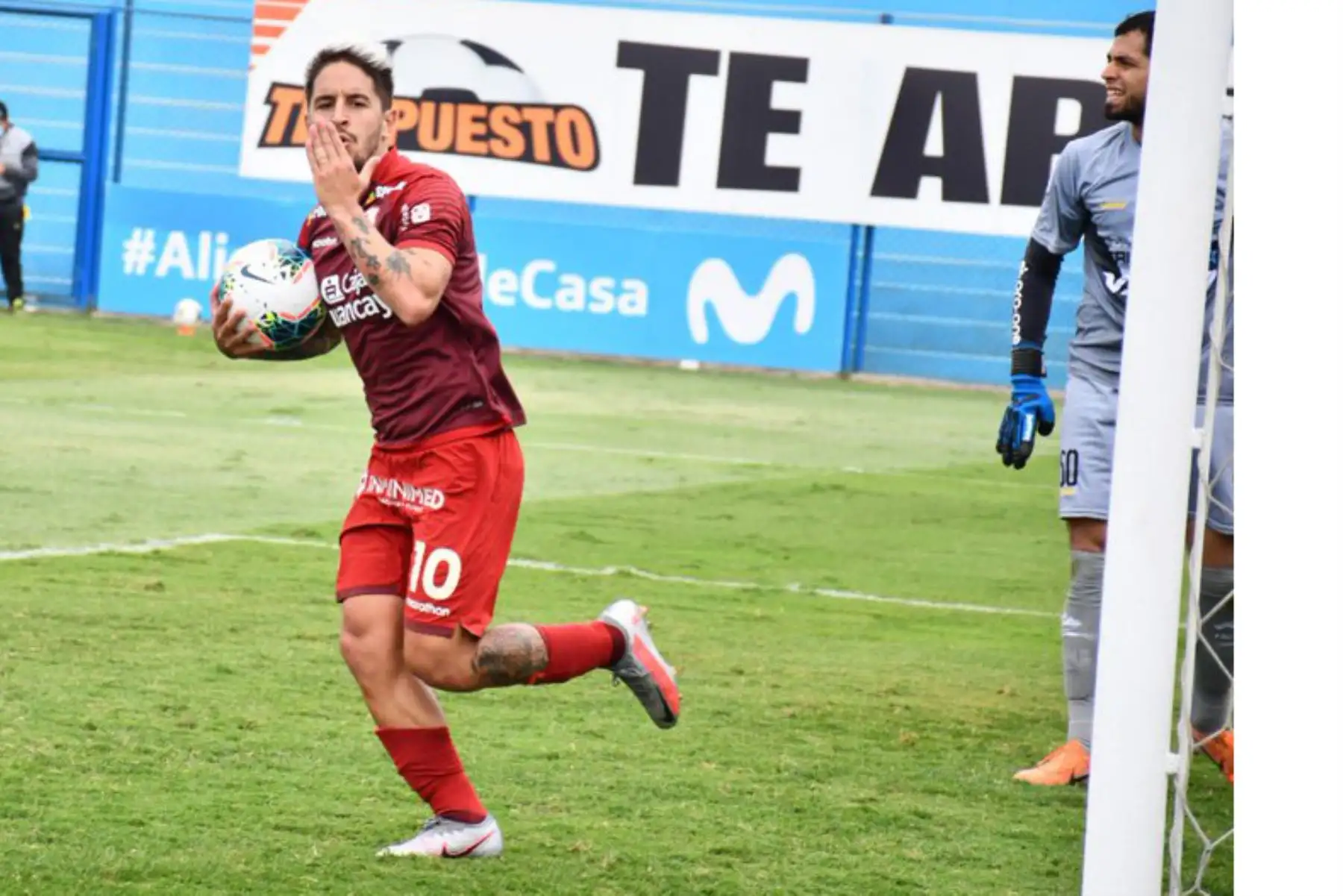 Escuadras de Cantolao y Universitario se enfrentan por la fecha 4 de la Fase 2 de la Liga 1.
Alejandro Hohberg marco su undécima anotación con 
Universitario

Foto: ANDINA/Liga 1