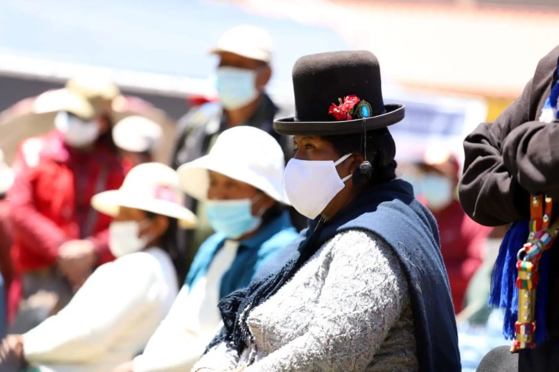 El Midis llega a comunidad aimara acantaya en Puno para brindar atenciones prioritarias a compatriotas, a fin de mitigar el impacto de la pandemia por la COVID-19. Foto: Midis