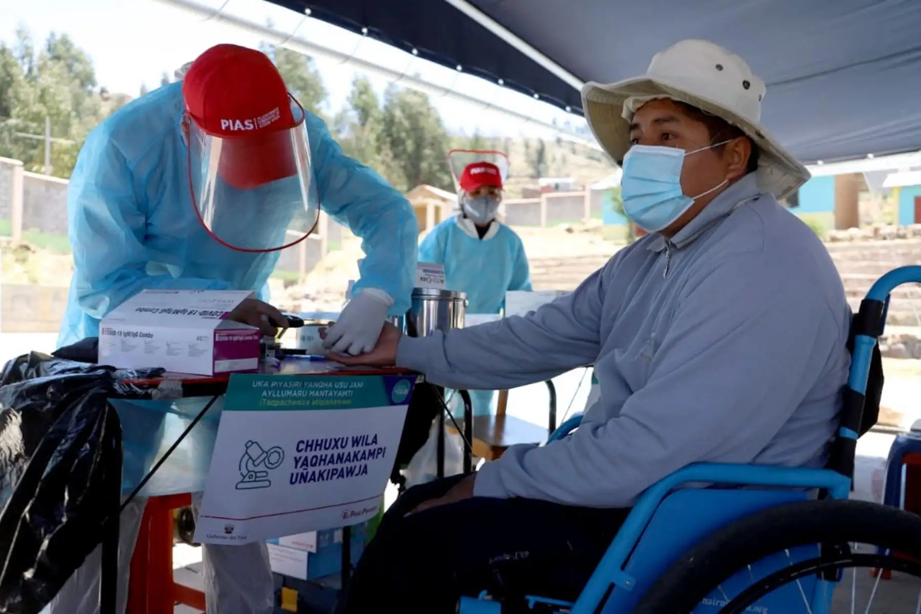 El Midis llega a comunidad Jacantaya en Puno para brindar atenciones prioritarias a compatriotas, a fin de mitigar el impacto de la pandemia por la COVID-19. Foto: Midis