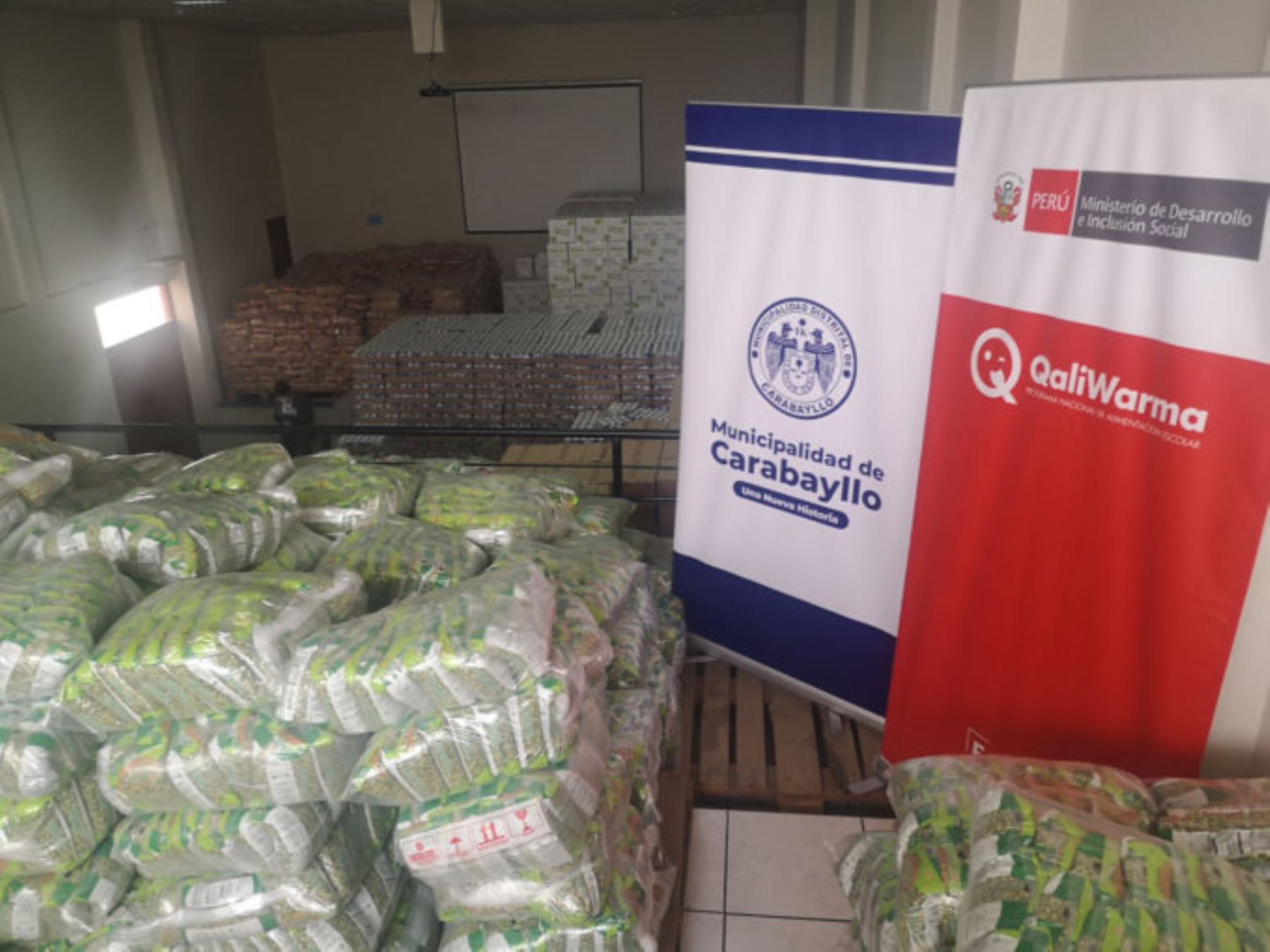 Qali Warma entrega 264 toneladas de alimentos para poblaciones vulnerables de Carabayllo y Ancón. Foto: Midis