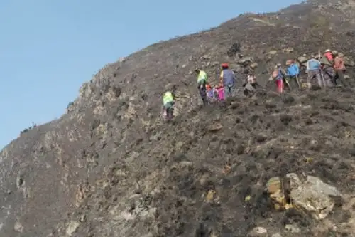 Efectivos de la Policía Nacional de Cusco confirmaron el fallecimiento del niño reportado como desaparecido, en un sector cercano al afectado por el incendio forestal en el distrito de Ollantaytambo de la provincia de Urubamba.