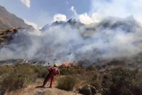 El Gobierno Regional del Cusco solicitó al Ejecutivo un avión y un helicóptero para apoyar las labores de extinción de dos incendios forestales que se activaron en los distritos de San Salvador (Calca), Ollantaytambo y Chinchero (Urubamba), y amenazan con seguir desplazándose por el Valle Sagrado de los incas.