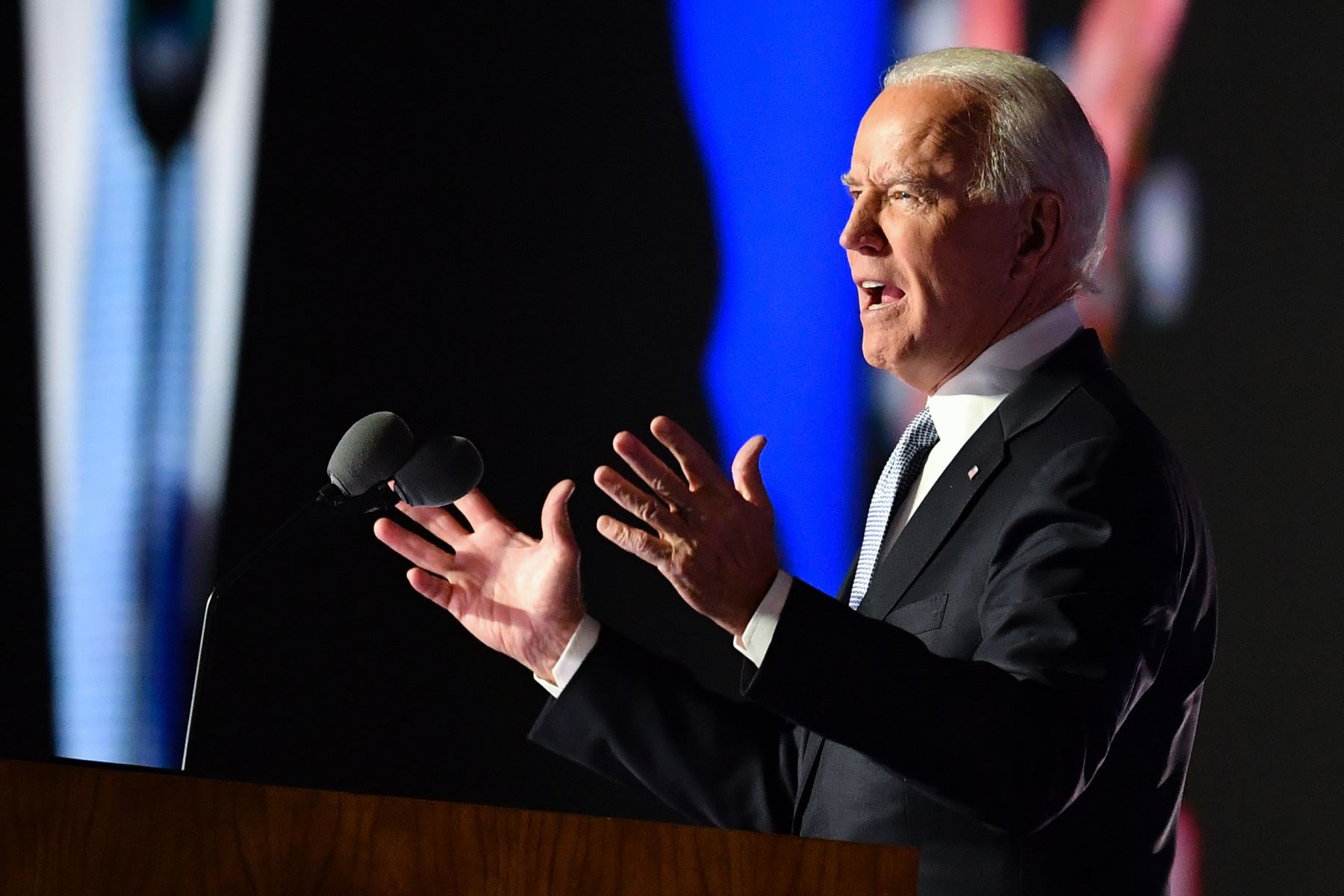El presidente electo de los Estados Unidos; Joe Biden, pronuncia un discurso en Wilmington, Delaware, luego de ser declarado ganador de las elecciones presidenciales.
Foto: AFP