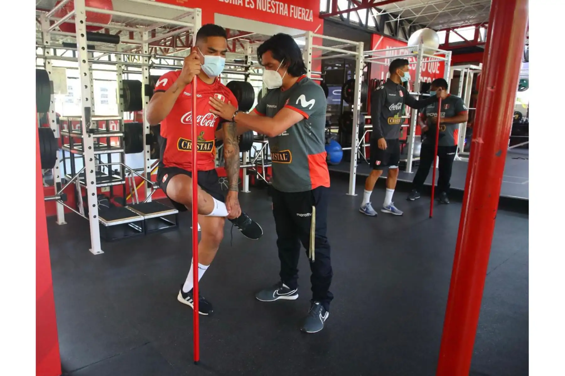 La Selección Peruana comenzó su octavo día de trabajos en la Videna para sus encuentros con Chile y Argentina. Hoy se sumaron Luis Advíncula, Gianluca Lapadula, Luis Abram, Aldair Rodríguez, Wilder Cartagena, Yoshimar Yotún y Anderson Santamaría. Foto: FPF