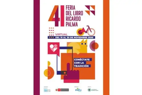 Afiche de la 41a. edición de la Feria del Libro Ricardo Palma que este año se desarrollará en formato virtual.