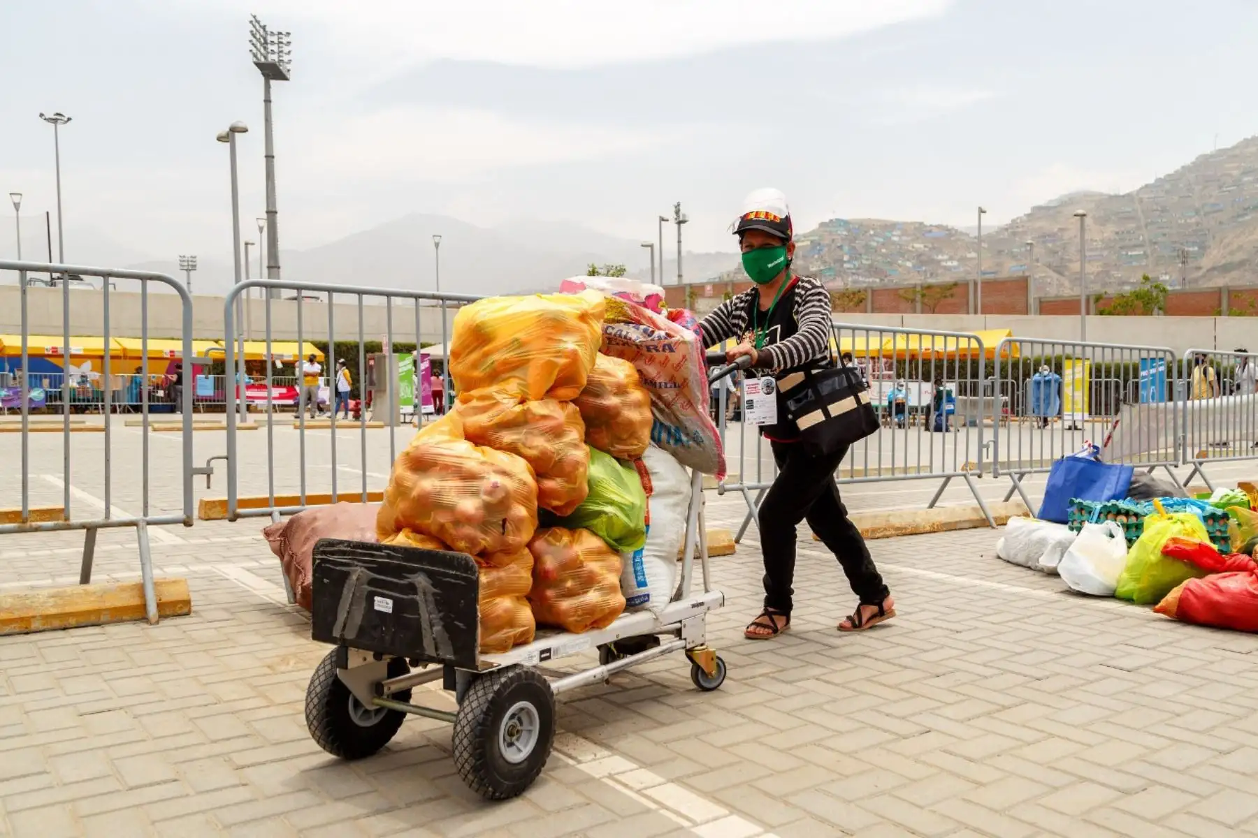 Más de 9000 familias de bajos recursos y 80 ollas comunes fueron beneficiadas con alimentos de primera necesidad a precios subsidiados en más del 50% gracias a las ediciones solidarias de los Mercados Minagri de la Chacra a la Olla. Foto: ANDINA/Minagri