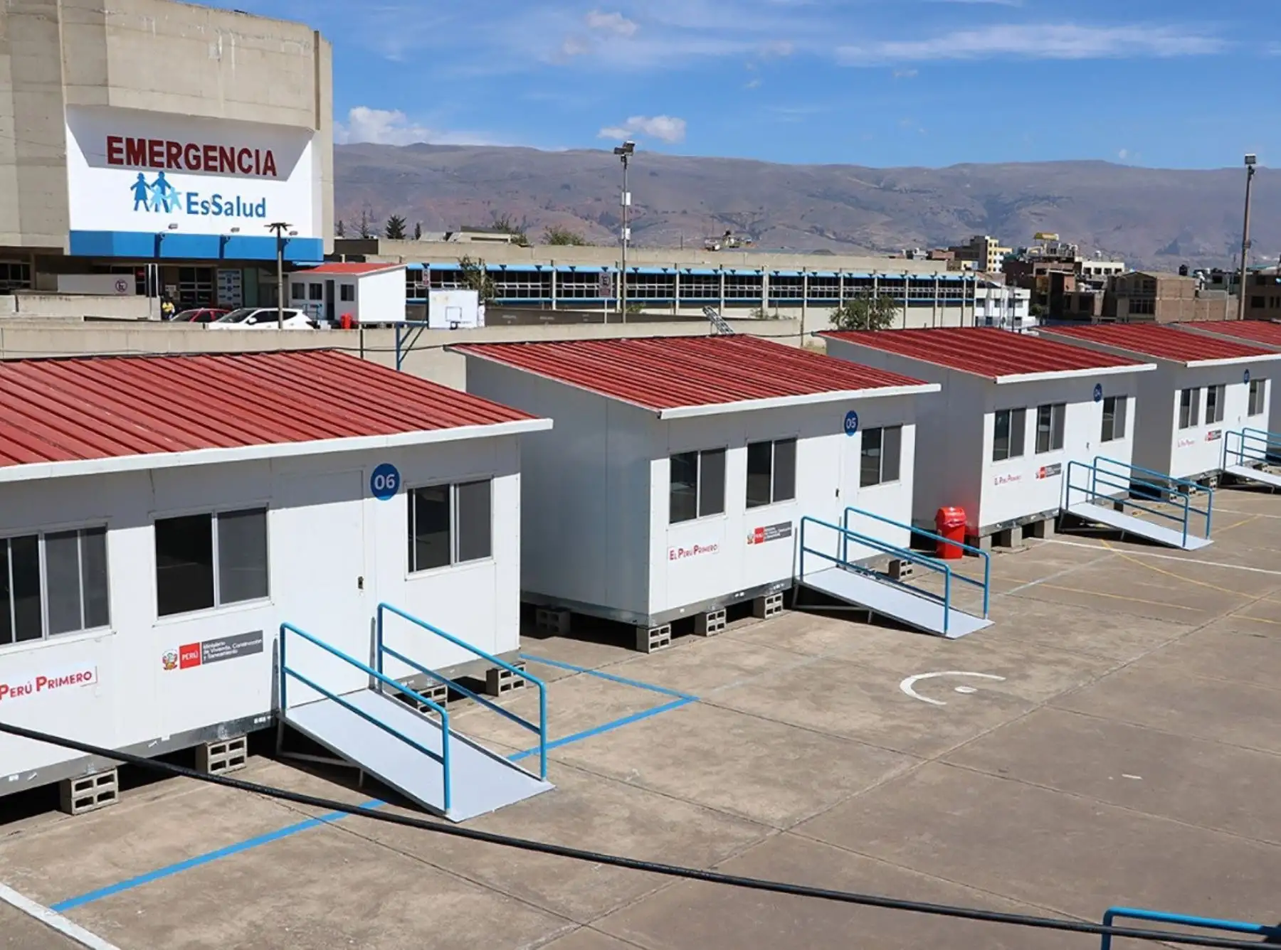 Ministerio de Vivienda instaló 434 módulos temporales en hospitales del Minsa y de EsSalud; además de establecimientos penales para enfrentar al coronavirus (covid-19). ANDINA/Difusión