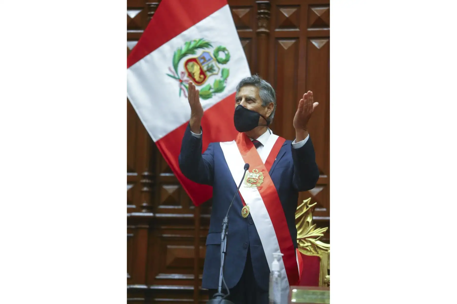 Francisco Sagasti, jura al cargo de presidente de la República en el Congreso. Foto: ANDINA/ Prensa Presidencia
