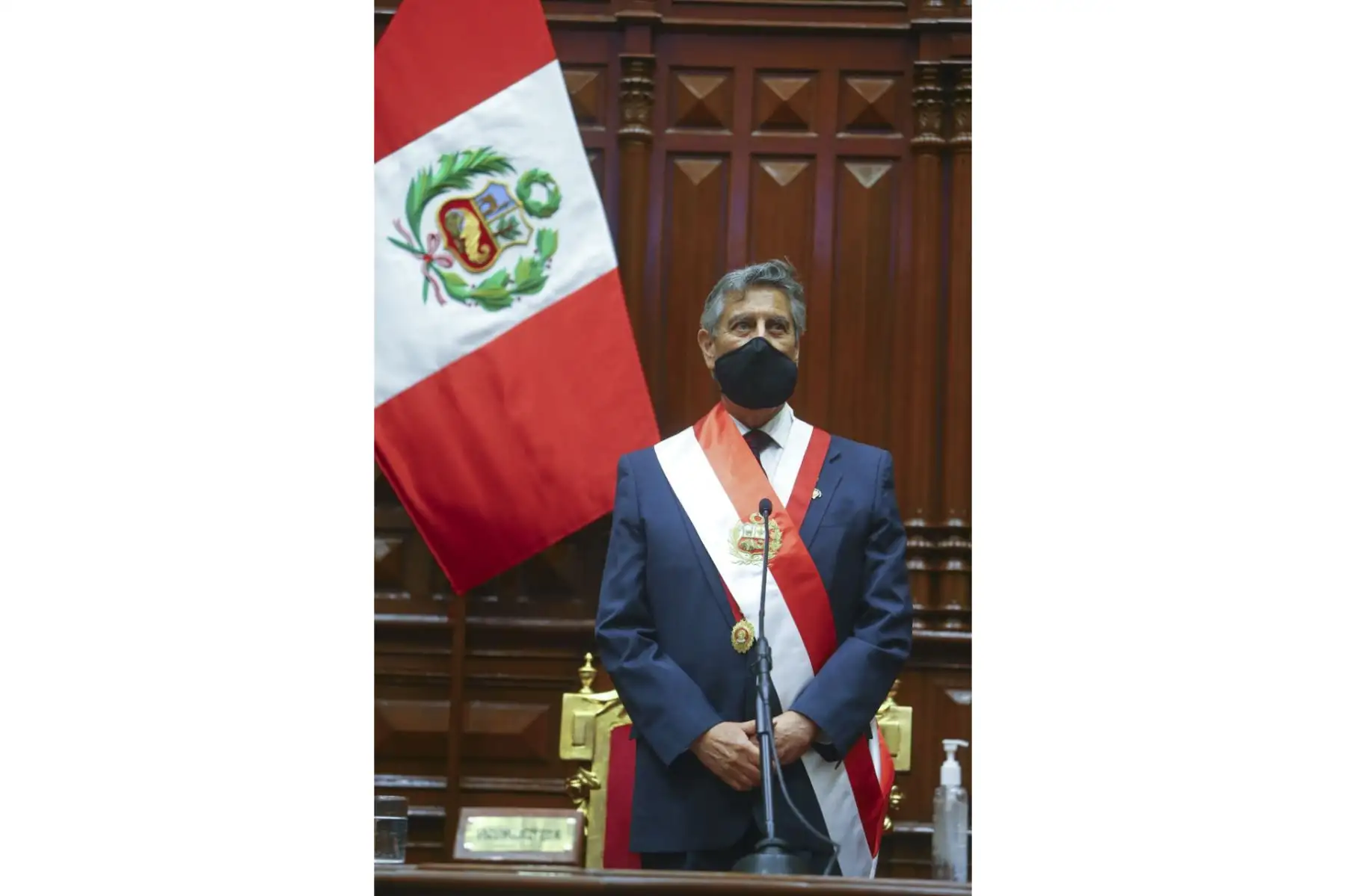 Francisco Sagasti, jura al cargo de presidente de la República en el Congreso. Foto: ANDINA/ Prensa Presidencia