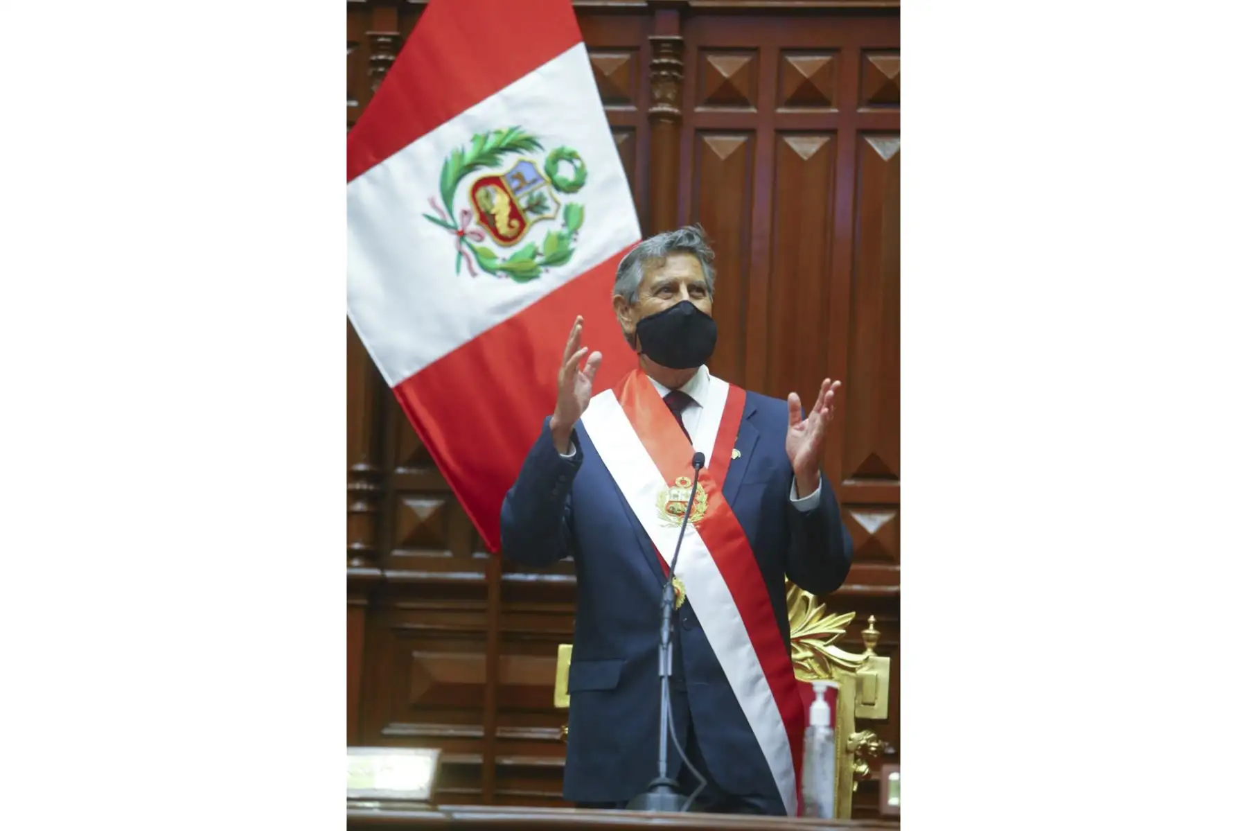 Francisco Sagasti, jura al cargo de presidente de la República en el Congreso. Foto: ANDINA/ Prensa Presidencia