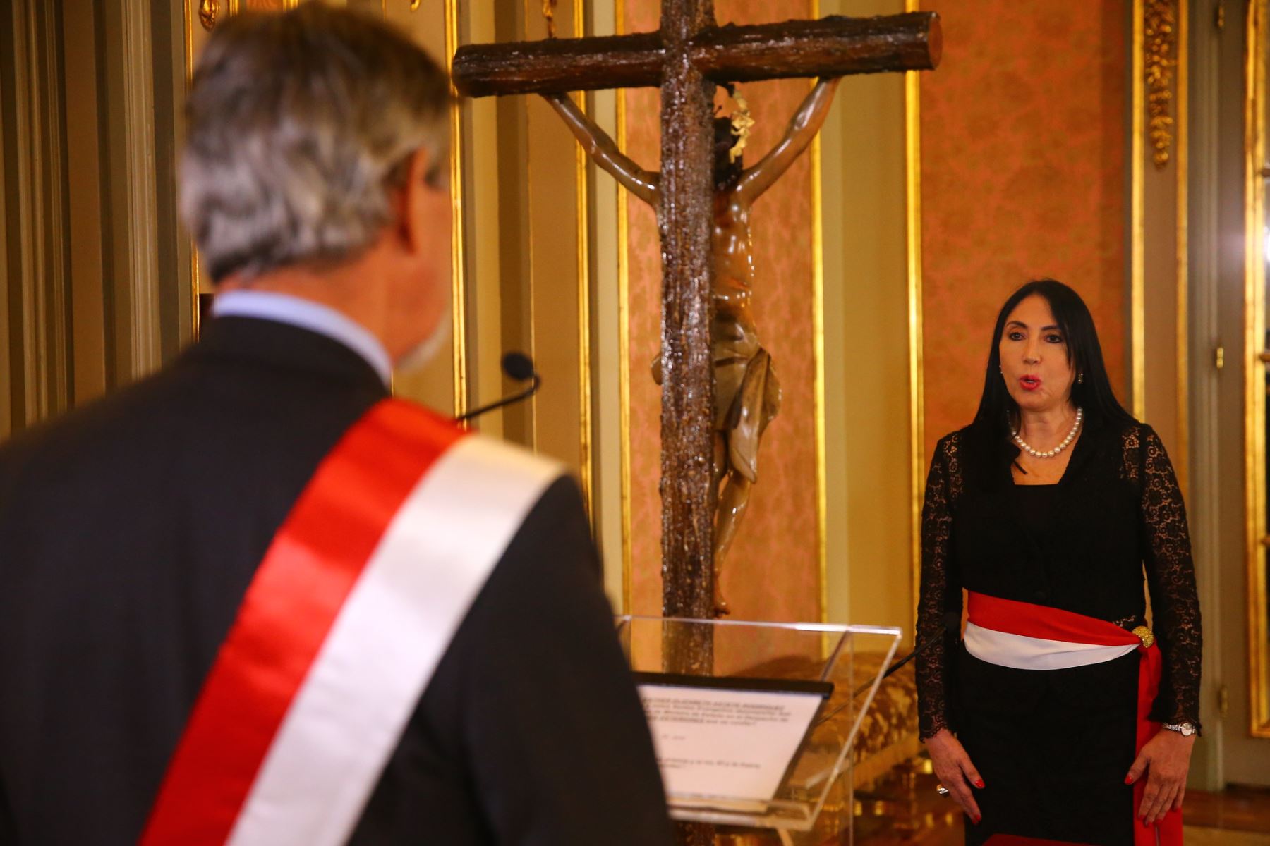Esther Astete Rodríguez es la nueva Canciller. Juramentación de Gabinete Ministerial. Foto: ANDINA/Prensa Presidencia