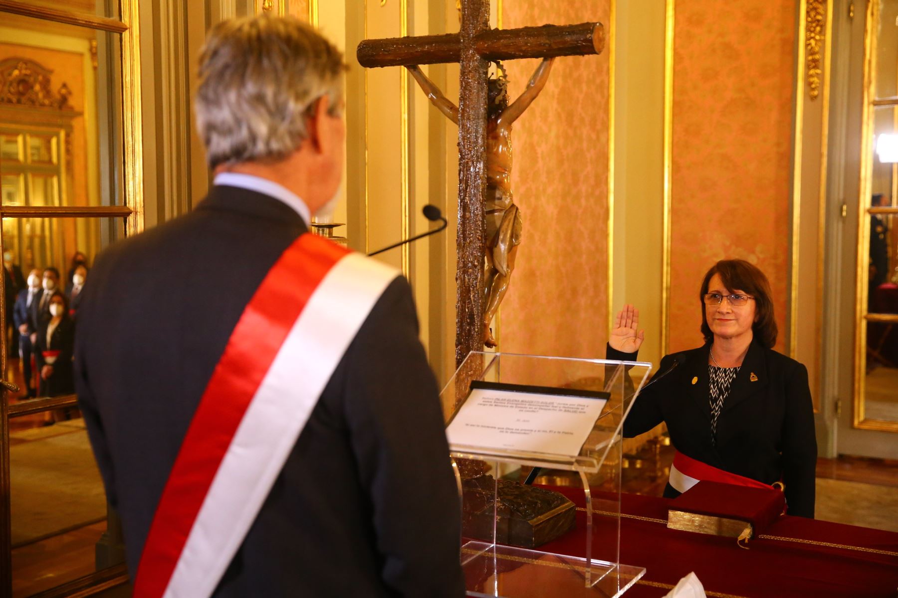 Pilar Mazzetti continúa como ministra de Salud. Juramentación de Gabinete Ministerial. Foto: ANDINA/Prensa Presidencia