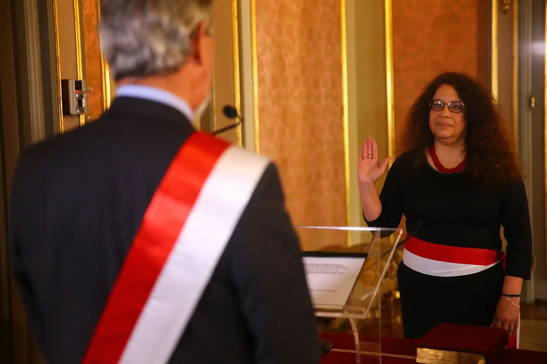 Silvana Vargas Winstanley es la nueva ministra de desarrollo e Inclusión Social. Juramentación de Gabinete Ministerial. Foto: ANDINA/Prensa Presidencia