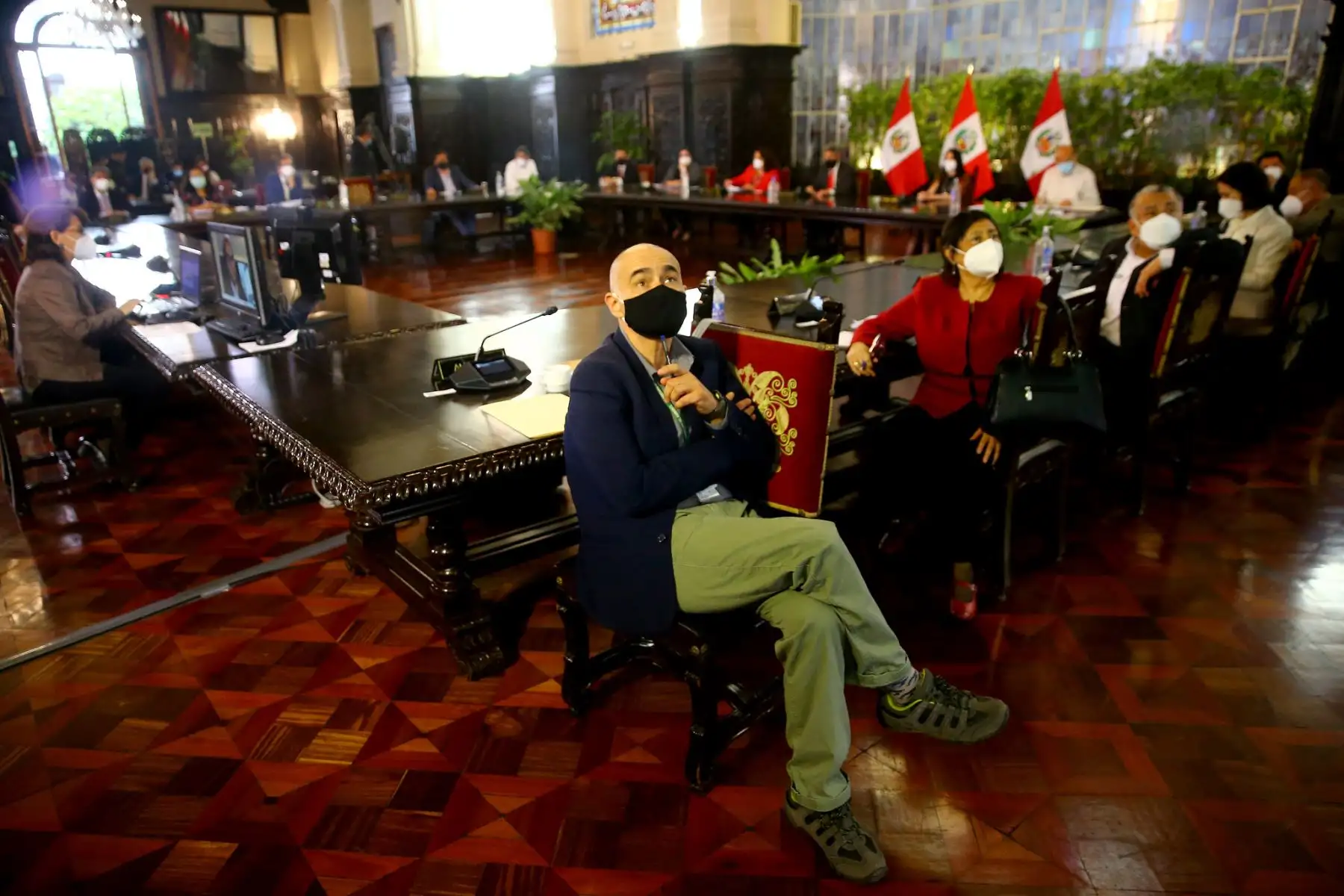 En Palacio de Gobierno, el presidente de la República, Francisco Sagasti, lidera primer Consejo de Ministros. Foto: ANDINA/Presidencia