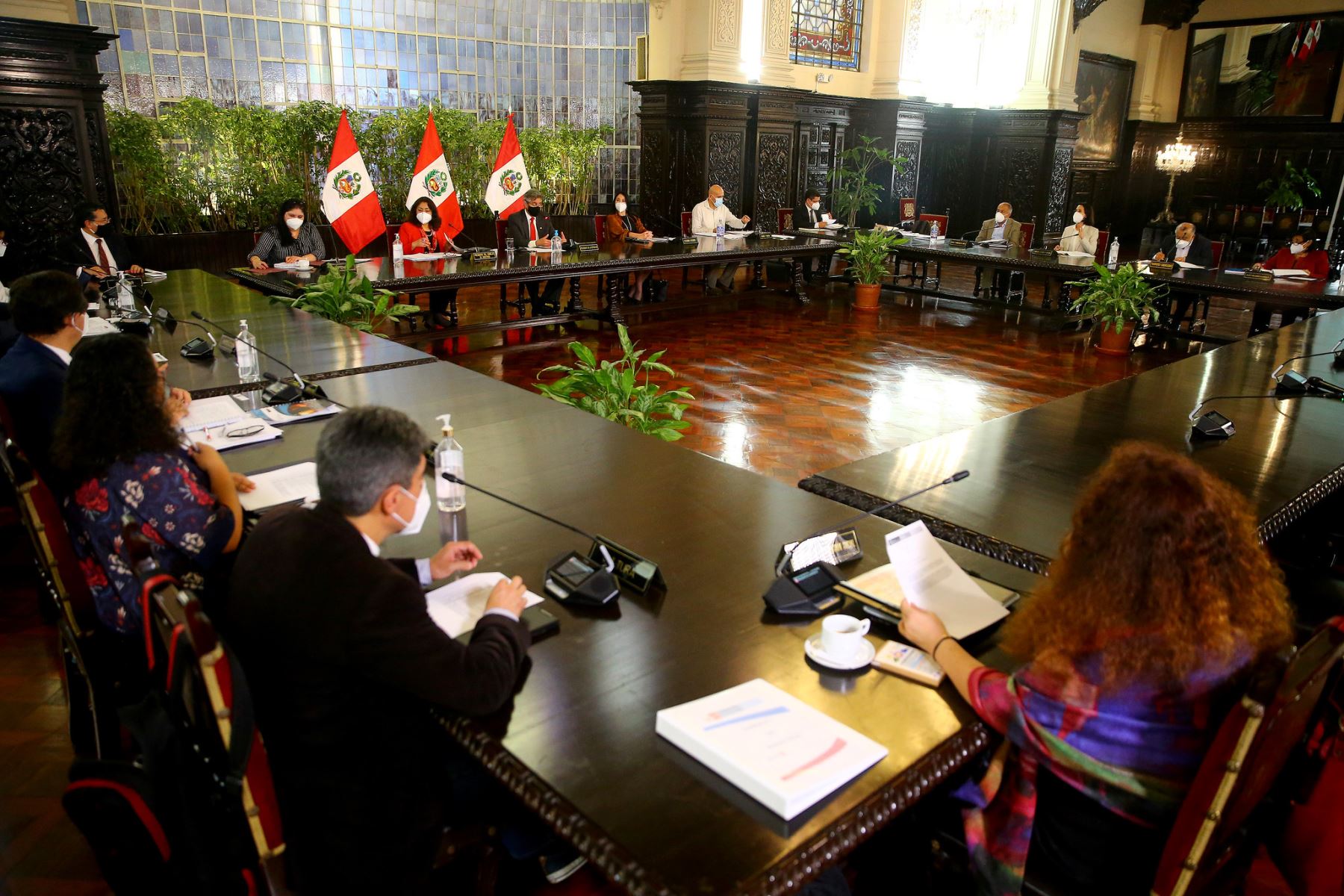 En Palacio de Gobierno, el presidente de la República, Francisco Sagasti, lidera primer Consejo de Ministros. Foto: ANDINA/Presidencia