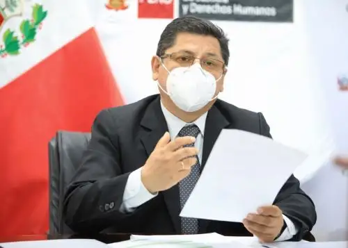 Ministro de Justicia, Eduardo Vega.