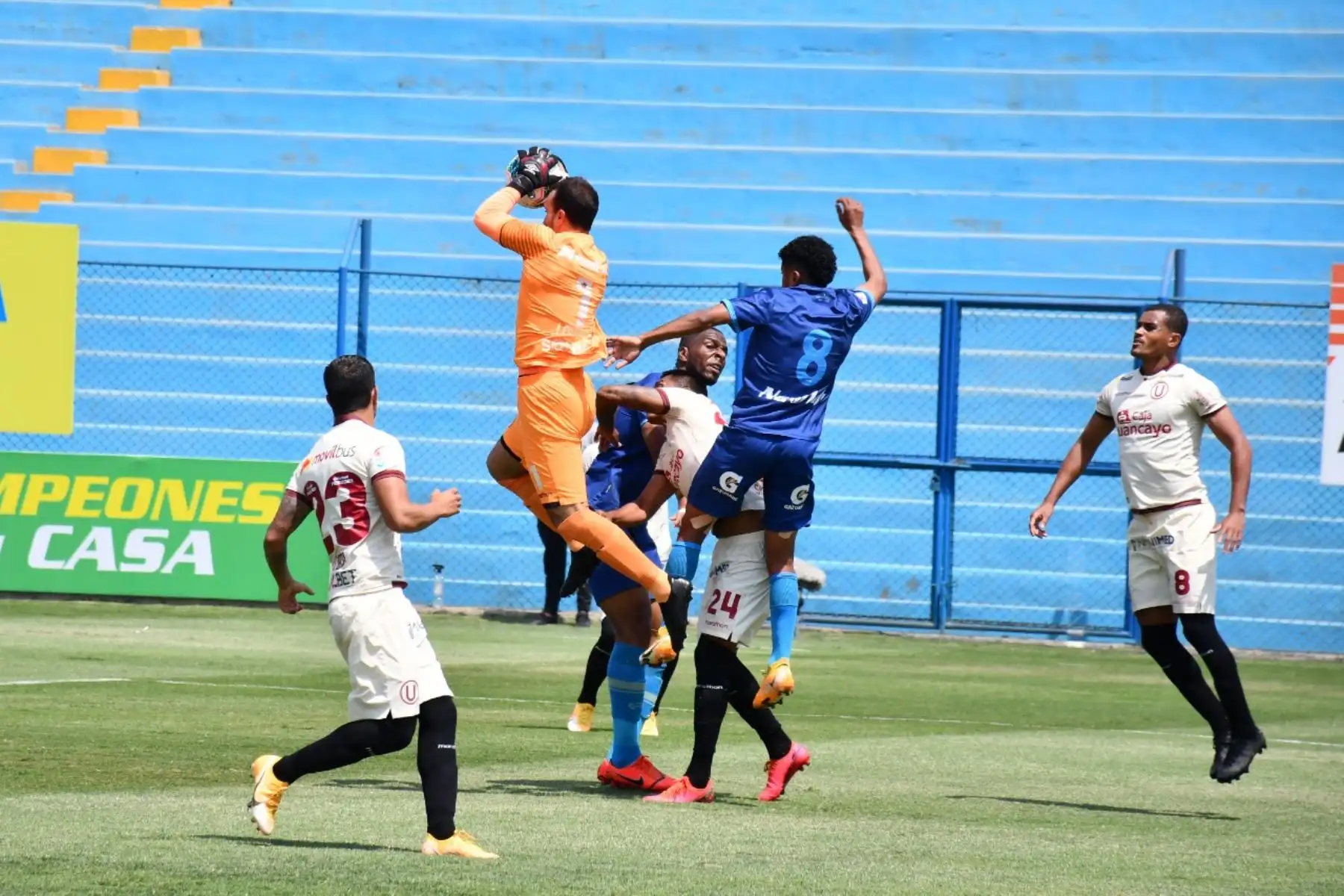 Universitario se enfrenta a Carlos Stein por la octava fecha de la fase 2, en el estadio Alberto Gallardo. Foto: Liga 1