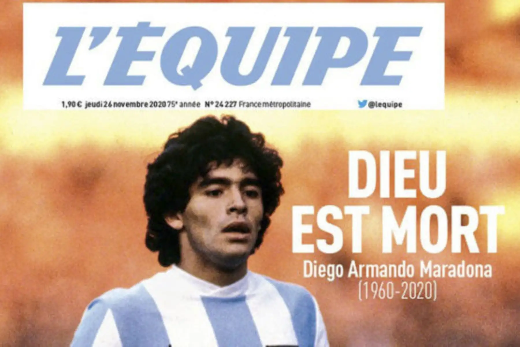 Así informa la prensa mundial la muerte de Diego Armando Maradona. L