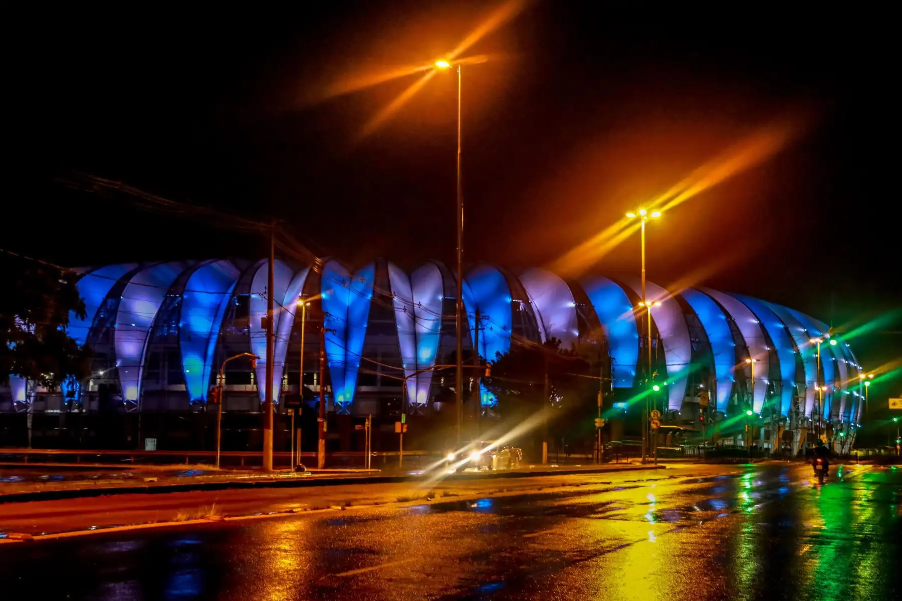 Estadio del Club Internacional en homenaje a Diego Armando Maradona en Porto Alegre, Brasil. Foto: AFP