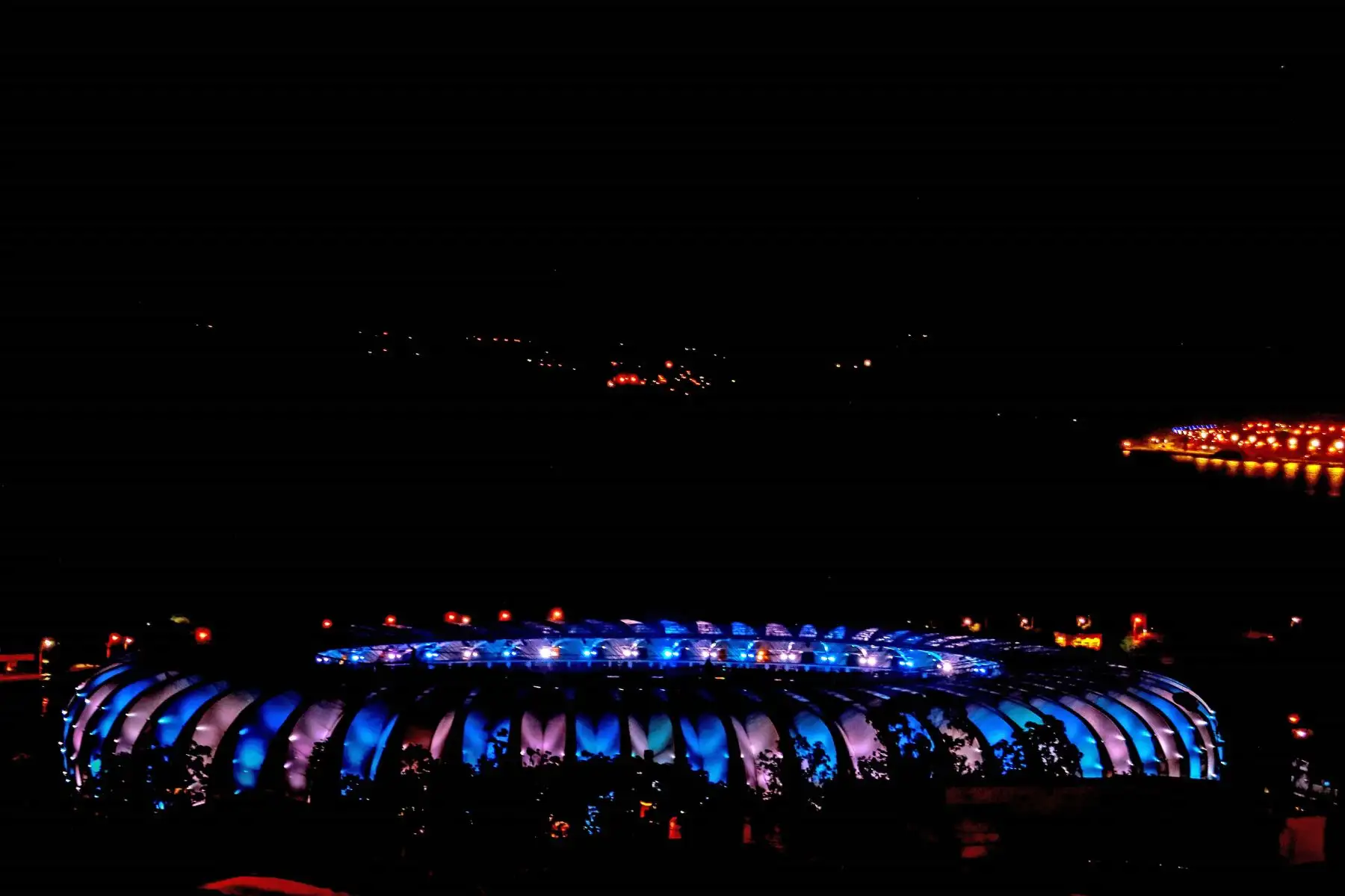 Estadio del Club Internacional en homenaje a Diego Armando Maradona en Porto Alegre, Brasil. Foto: AFP
