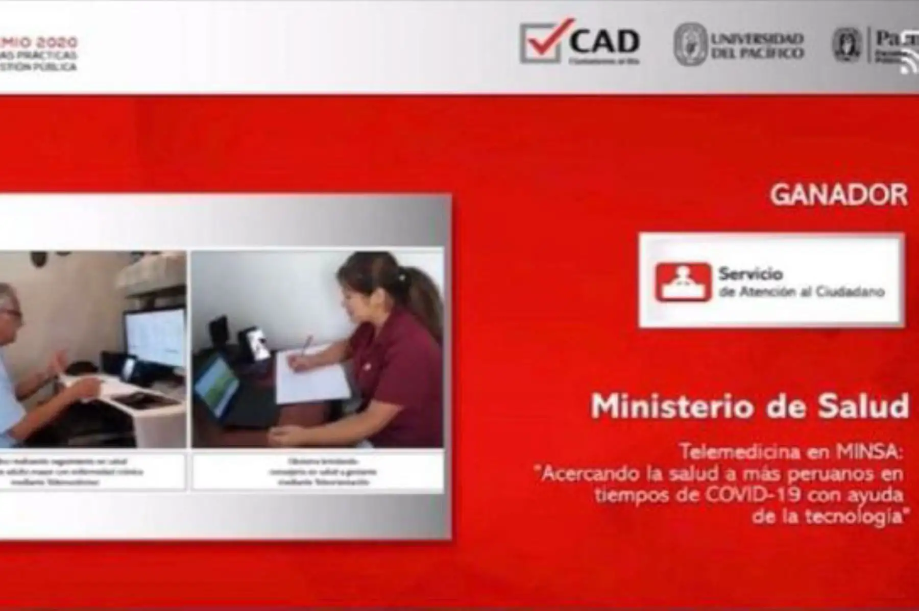 El premio Buena Práctica de Gestión Pública 2020 lo ganó la iniciativa 