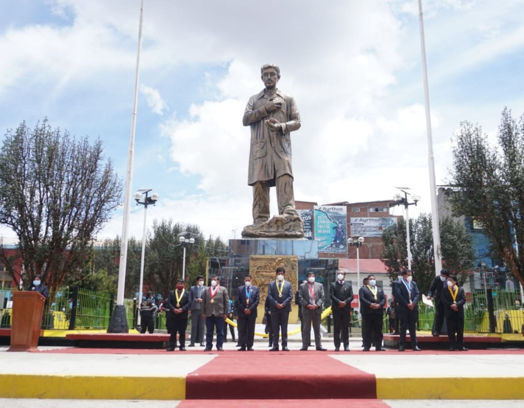 Con una ceremonia austera y sin público la ciudad de Cerro de Pasco, región Pasco, celebró el 76° aniversario de su creación política. ANDINA/Difusión
