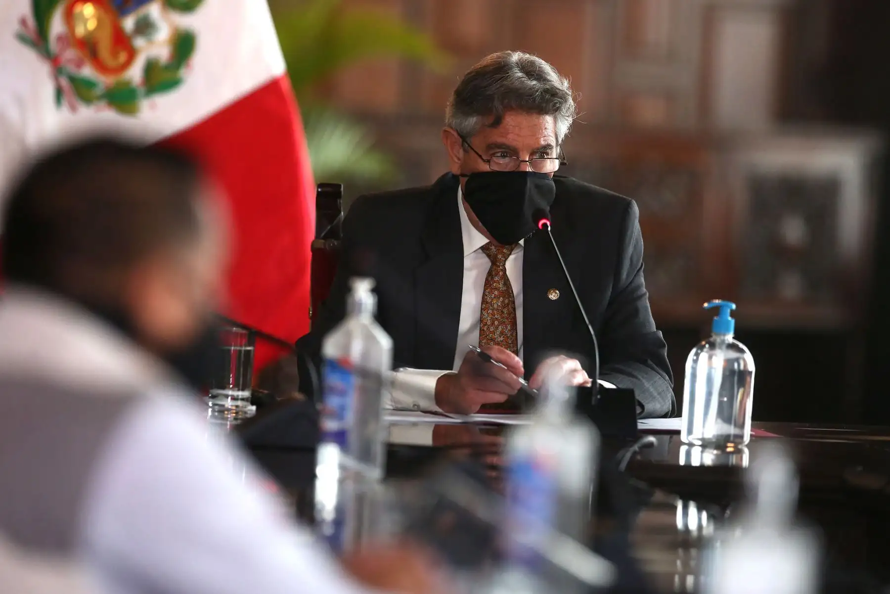 Presidente de la República Francisco Sagasti sostuvo una reunión con representantes de centrales sindicales en Palacio de Gobierno.

Foto: ANDINA/Presidencia